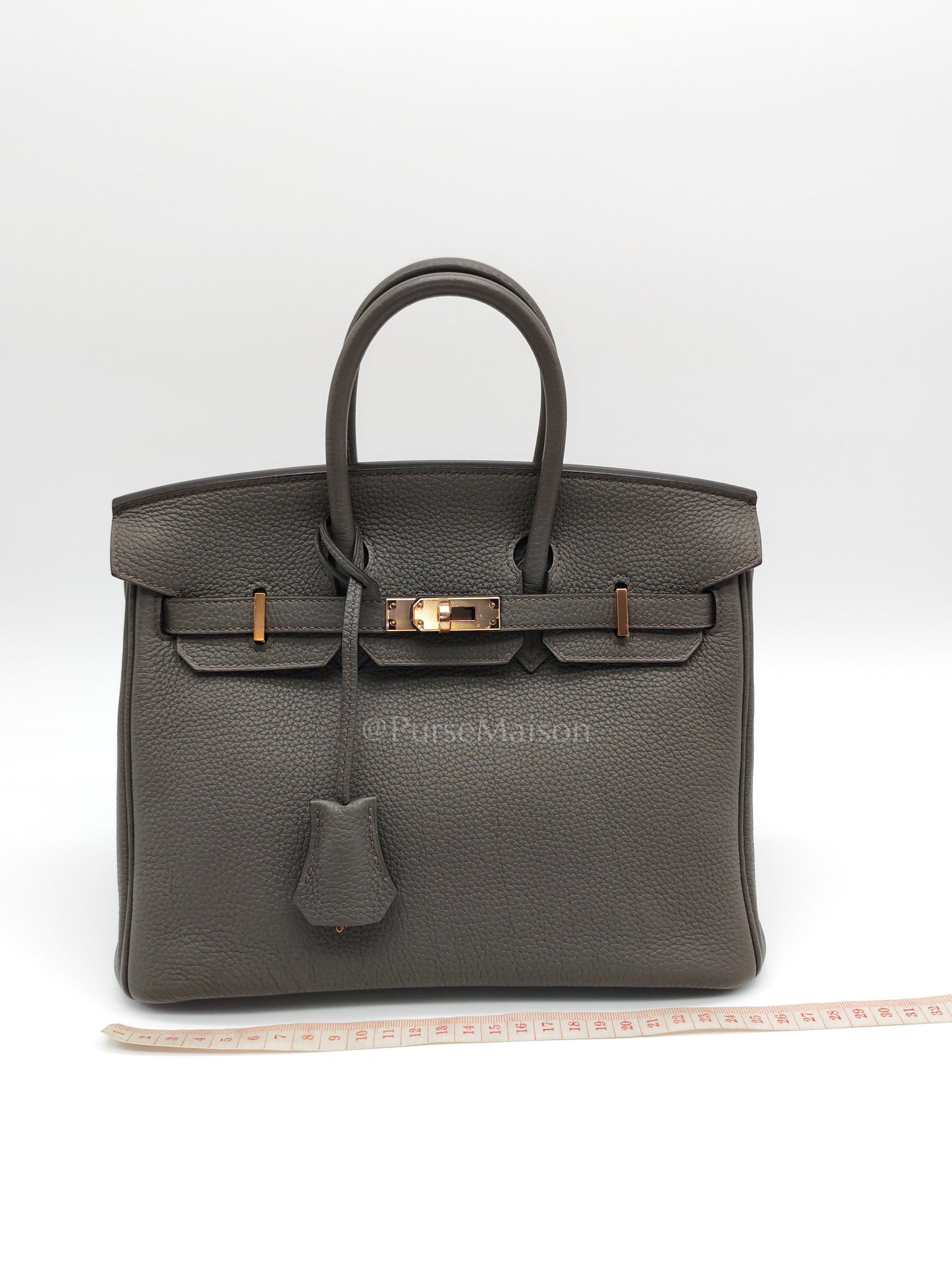 Birkin 25 Retourne Etain in Togo Leather and Rose Gold Hardware Stamp Z (2021) | Purse Maison Luxury Bags Shop