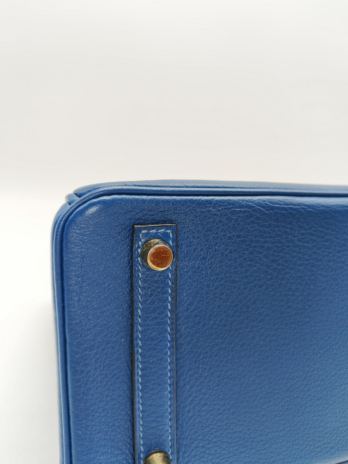 Hermes Birkin 25 Retourne in Bleu Saphire Taurillon Navillo Leather Gold Hardware Stamp D(2019) | Purse Maison Luxury Bags Shop