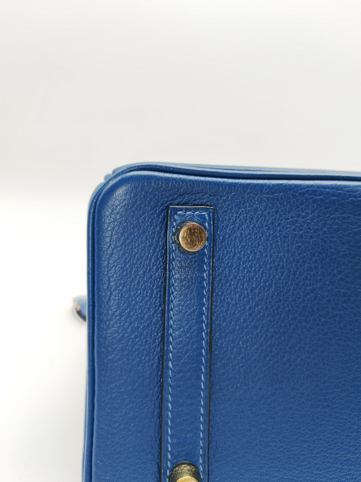 Hermes Birkin 25 Retourne in Bleu Saphire Taurillon Navillo Leather Gold Hardware Stamp D(2019) | Purse Maison Luxury Bags Shop