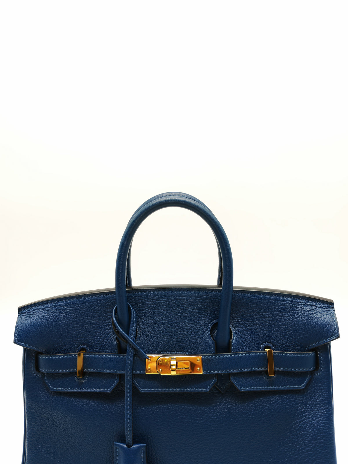 Hermes Birkin 25 Retourne in Bleu Saphire Taurillon Navillo Leather Gold Hardware Stamp D(2019) | Purse Maison Luxury Bags Shop