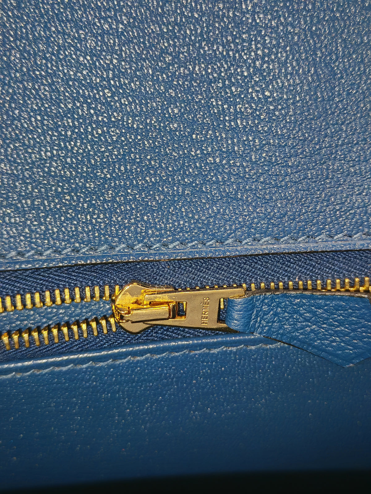 Hermes Birkin 25 Retourne in Bleu Saphire Taurillon Navillo Leather Gold Hardware Stamp D(2019) | Purse Maison Luxury Bags Shop