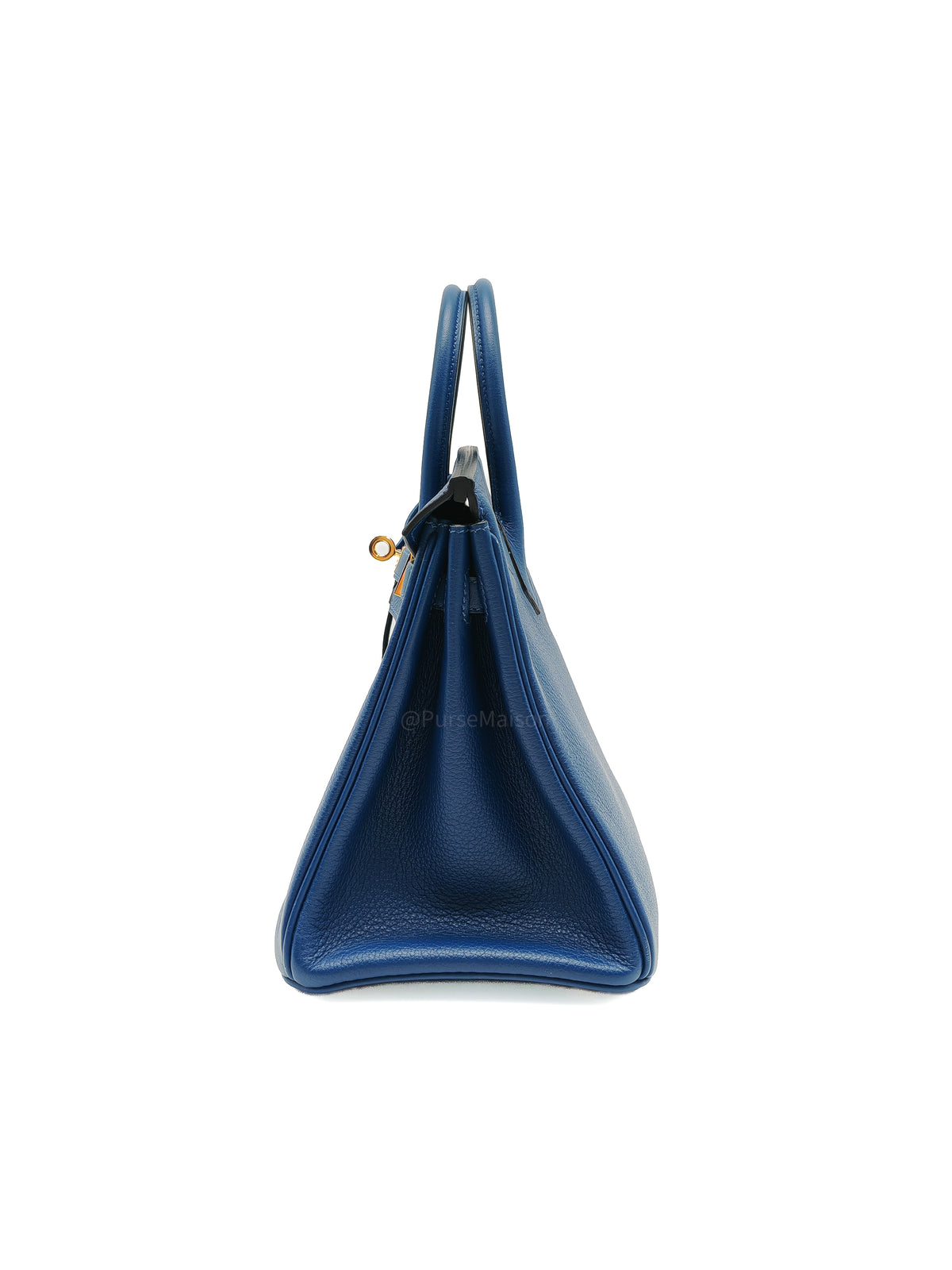 Hermes Birkin 25 Retourne in Bleu Saphire Taurillon Navillo Leather Gold Hardware Stamp D(2019) | Purse Maison Luxury Bags Shop