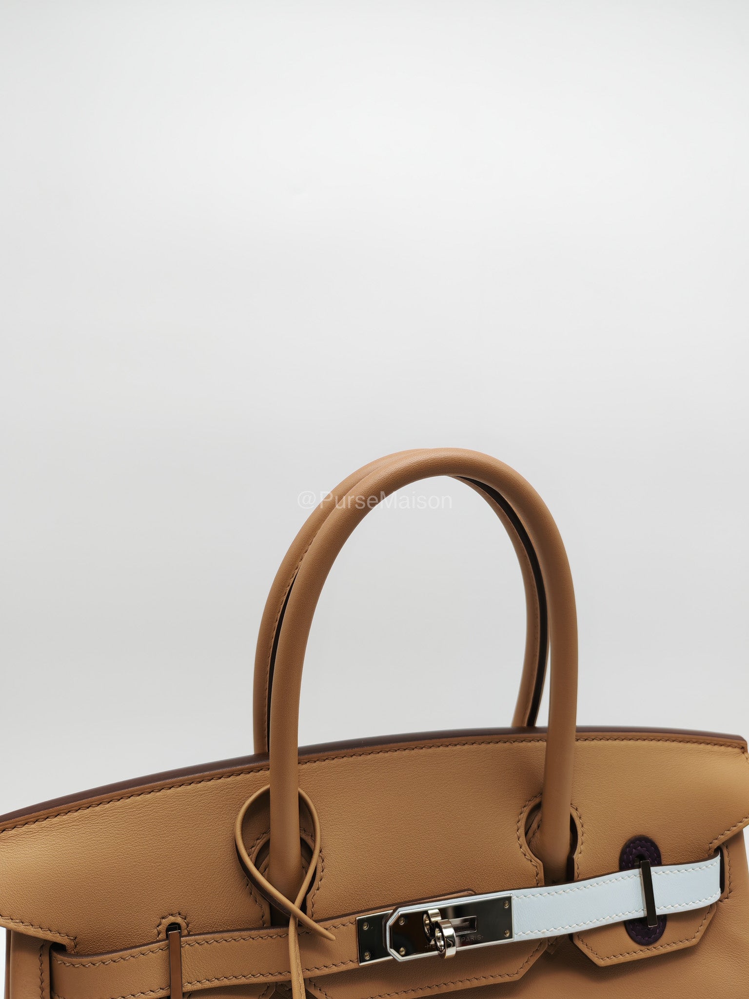 Hermès Birkin 30 Colormatic Chai/Lime/Blue Brume/Cassis Swift Leather Palladium Hardware Stamp U(2022) | Purse Maison Luxury Bags Shop
