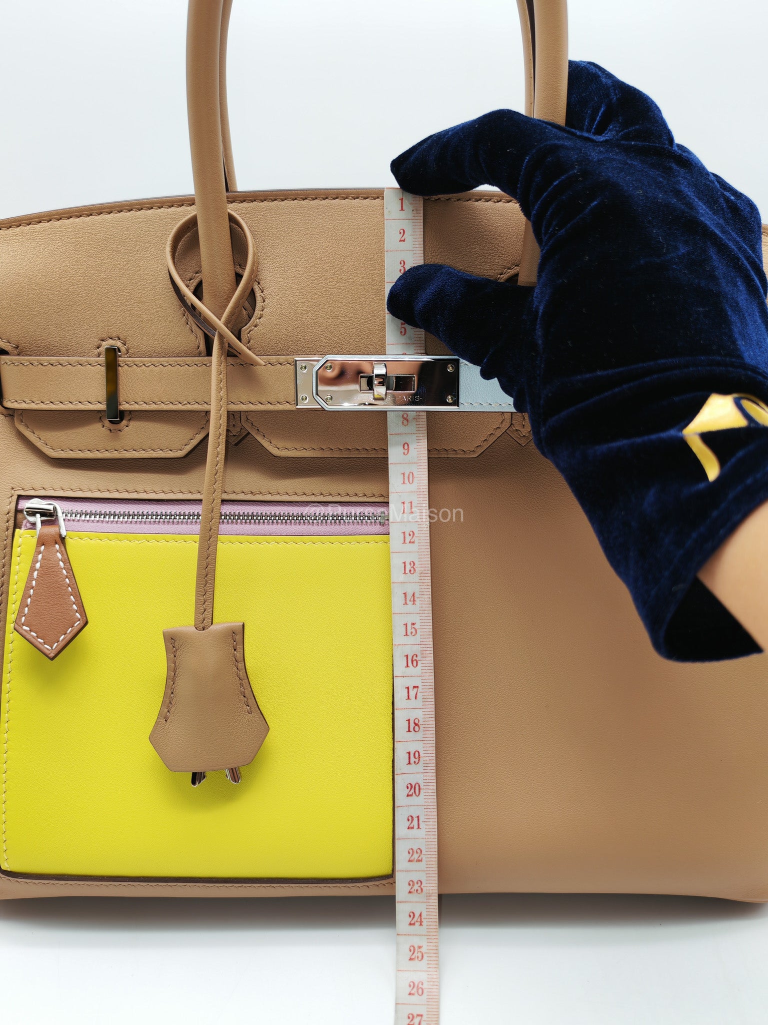 Hermès Birkin 30 Colormatic Chai/Lime/Blue Brume/Cassis Swift Leather Palladium Hardware Stamp U(2022) | Purse Maison Luxury Bags Shop