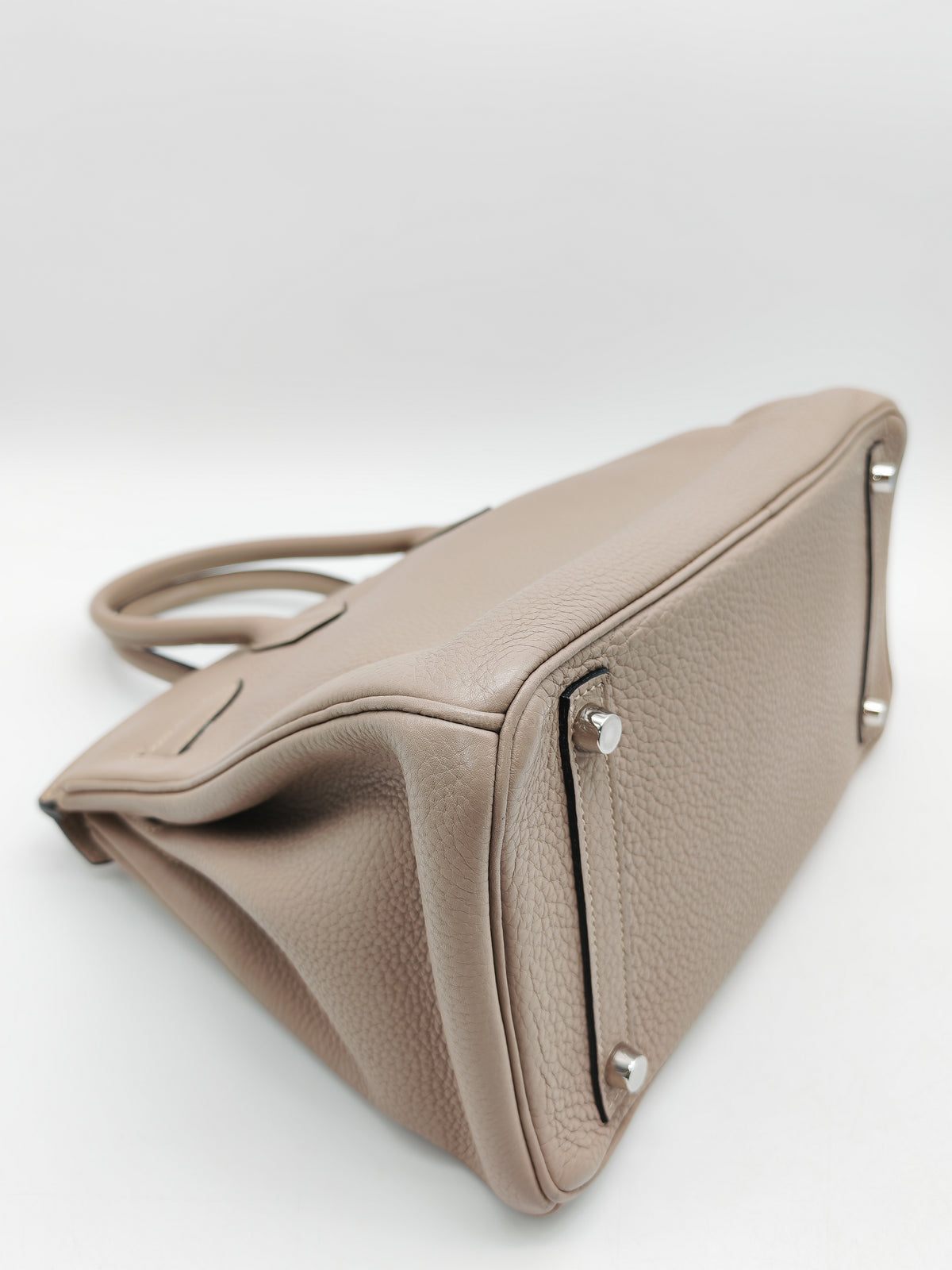 Hermes Birkin 30 in Gris Asphalte Clemence Leather Palladium Hardware Stamp Square O (2011) | Purse Maison Luxury Bags Shop