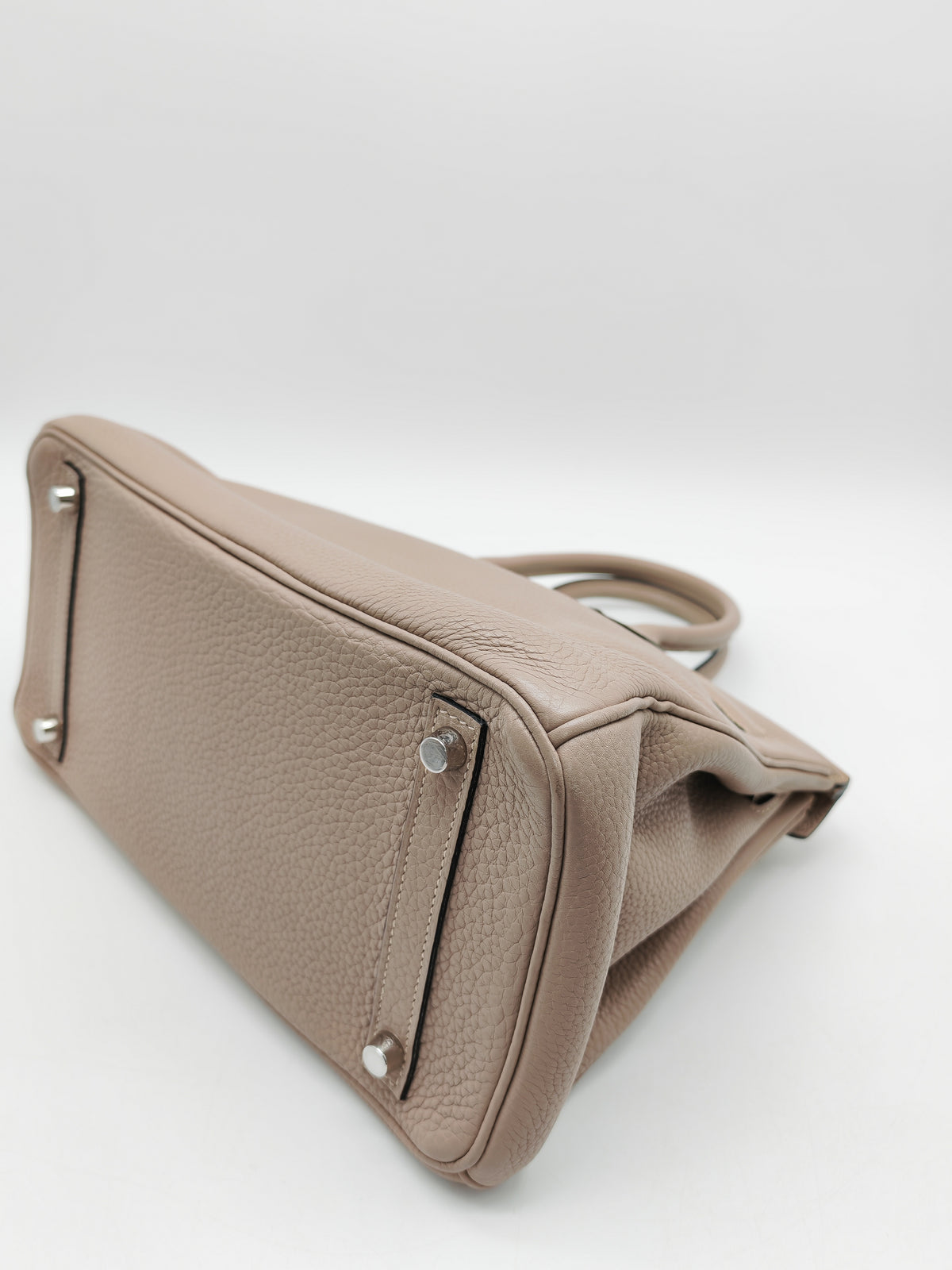 Hermes Birkin 30 in Gris Asphalte Clemence Leather Palladium Hardware Stamp Square O (2011) | Purse Maison Luxury Bags Shop