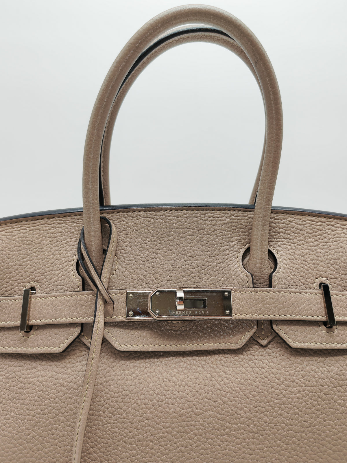Hermes Birkin 30 in Gris Asphalte Clemence Leather Palladium Hardware Stamp Square O (2011) | Purse Maison Luxury Bags Shop