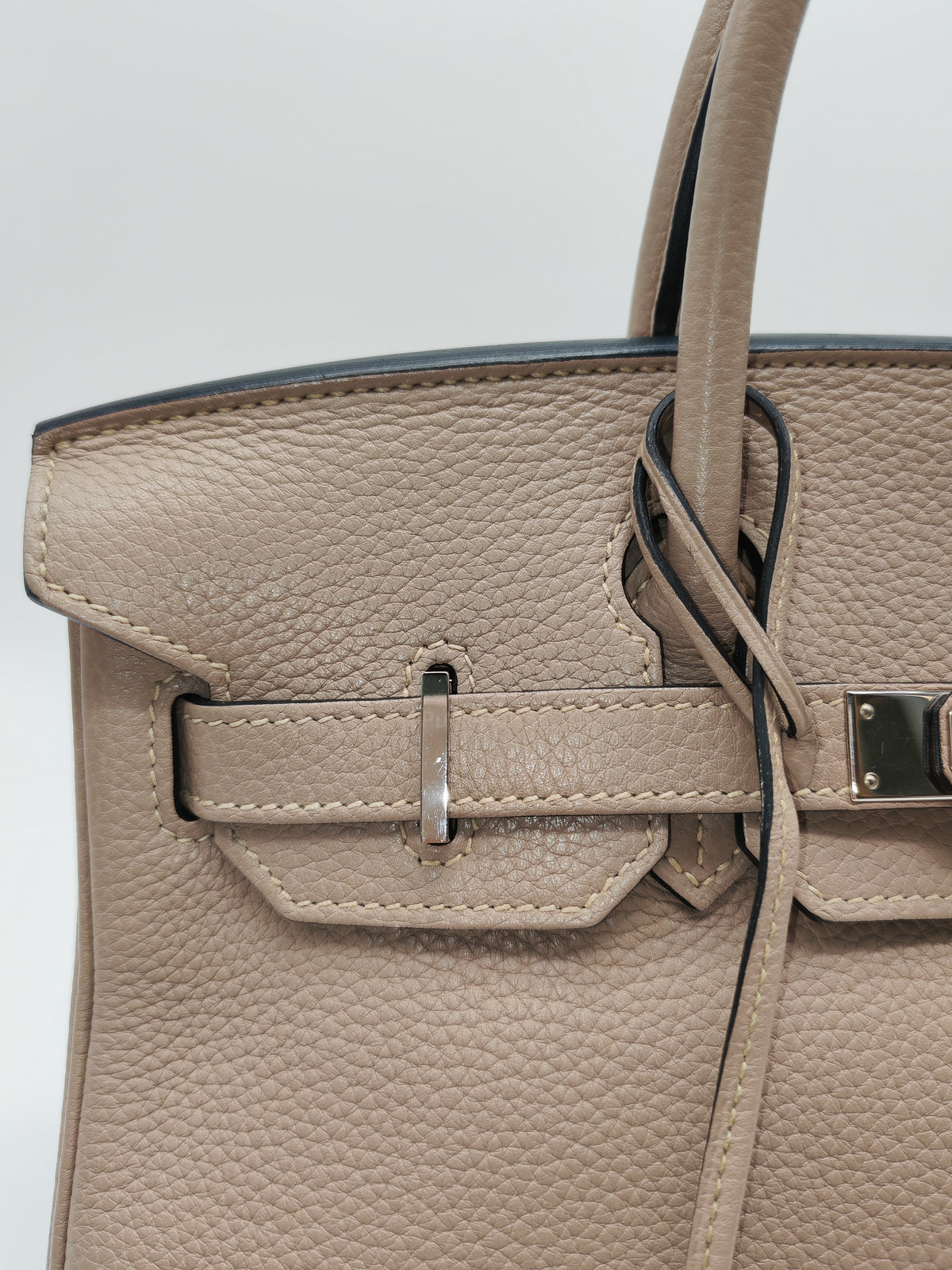 Hermes Birkin 30 in Gris Asphalte Clemence Leather Palladium Hardware Stamp Square O (2011) | Purse Maison Luxury Bags Shop