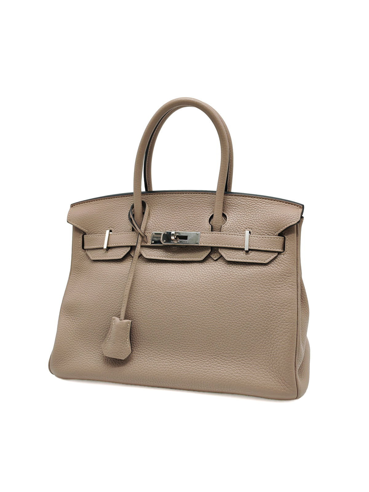 Hermes Birkin 30 in Gris Asphalte Clemence Leather Palladium Hardware Stamp Square O (2011) | Purse Maison Luxury Bags Shop
