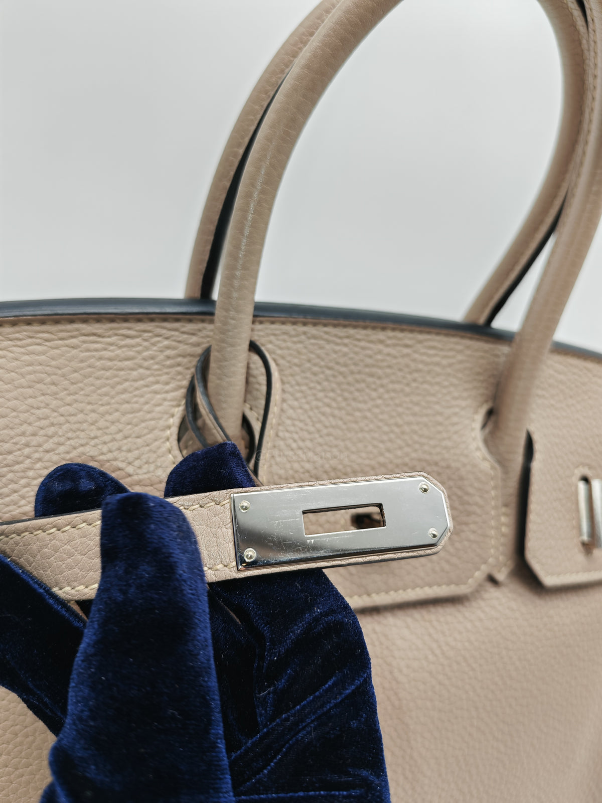 Hermes Birkin 30 in Gris Asphalte Clemence Leather Palladium Hardware Stamp Square O (2011) | Purse Maison Luxury Bags Shop