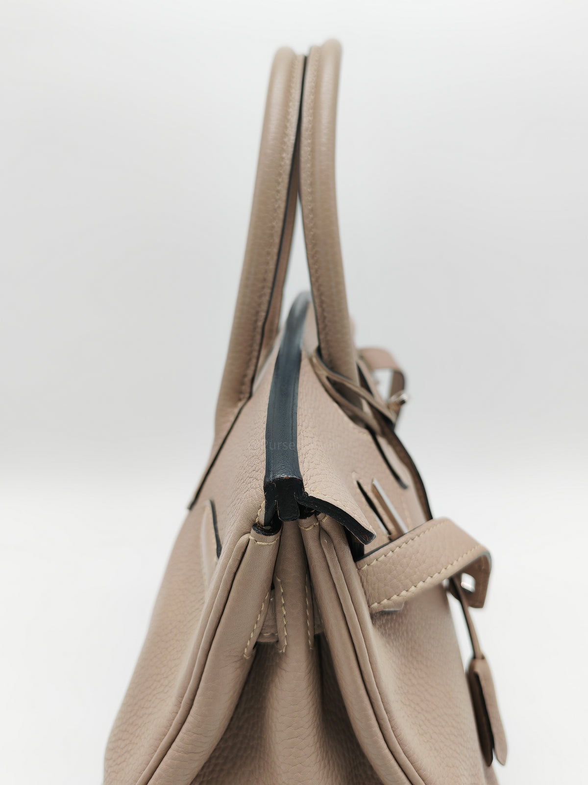 Hermes Birkin 30 in Gris Asphalte Clemence Leather Palladium Hardware Stamp Square O (2011) | Purse Maison Luxury Bags Shop