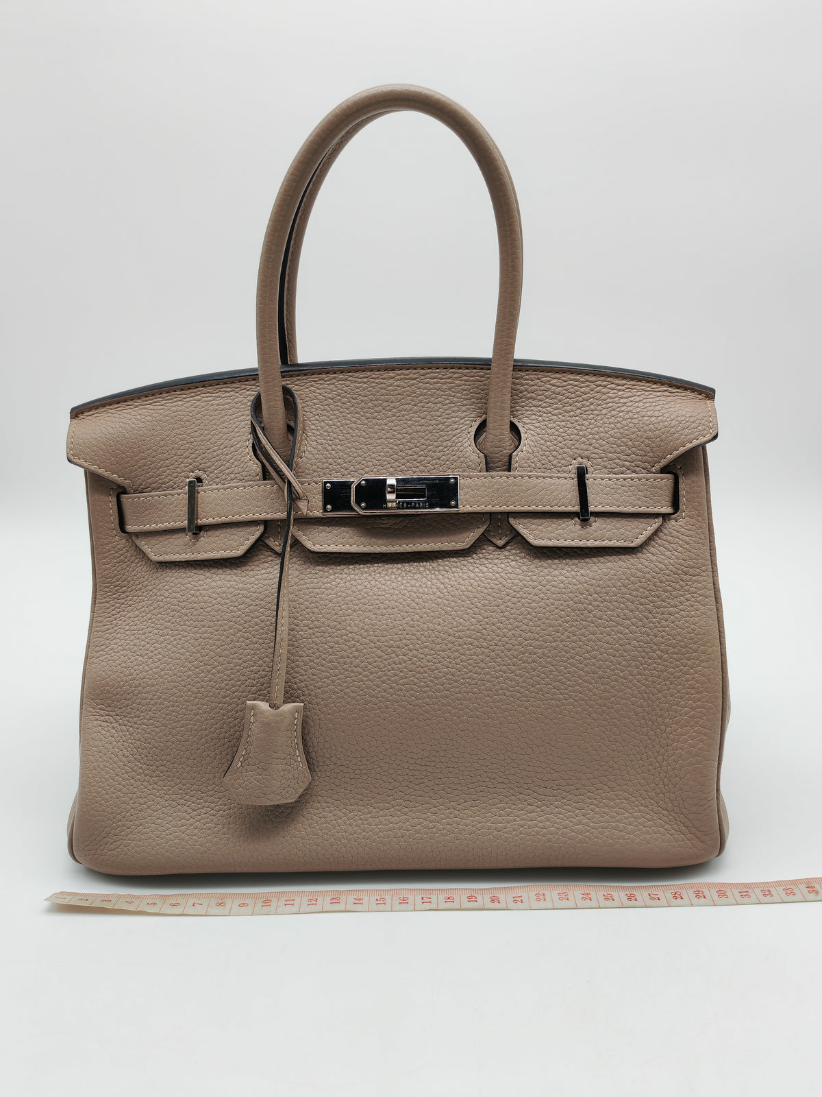 Hermes Birkin 30 in Gris Asphalte Clemence Leather Palladium Hardware Stamp Square O (2011) | Purse Maison Luxury Bags Shop