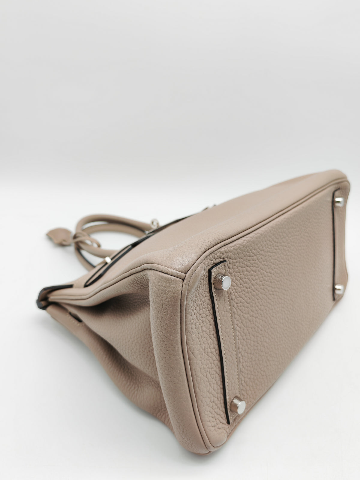 Hermes Birkin 30 in Gris Asphalte Clemence Leather Palladium Hardware Stamp Square O (2011) | Purse Maison Luxury Bags Shop