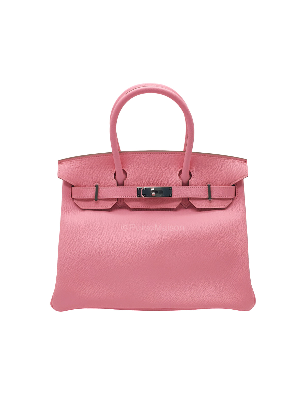 Hermes Birkin 30 in Rose Confetti Epsom Leather and Palladium Hardware Stamp Y (2020) | Purse Maison Luxury Bags Shop