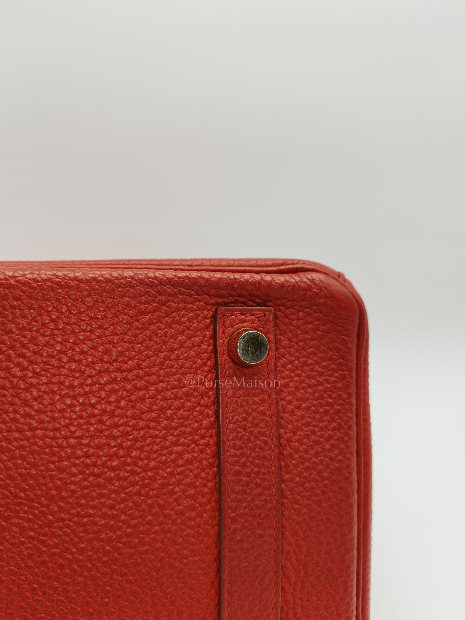Birkin 30 in Red Togo Leather Gold Hardware Stamp T(2016) | Purse Maison Luxury Bags Shop
