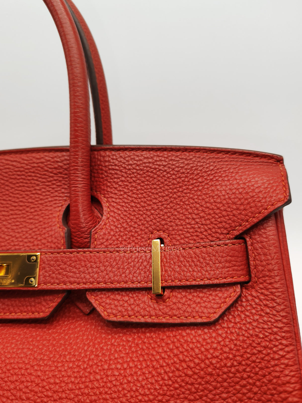 Birkin 30 in Red Togo Leather Gold Hardware Stamp T(2016) | Purse Maison Luxury Bags Shop