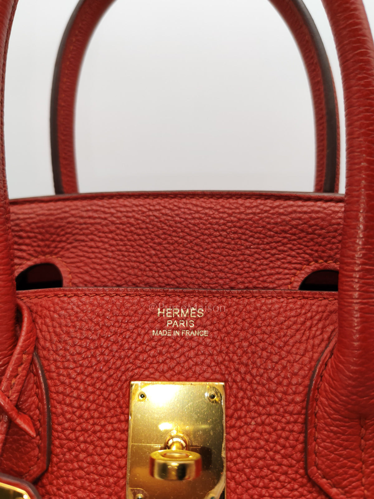 Birkin 30 in Red Togo Leather Gold Hardware Stamp T(2016) | Purse Maison Luxury Bags Shop
