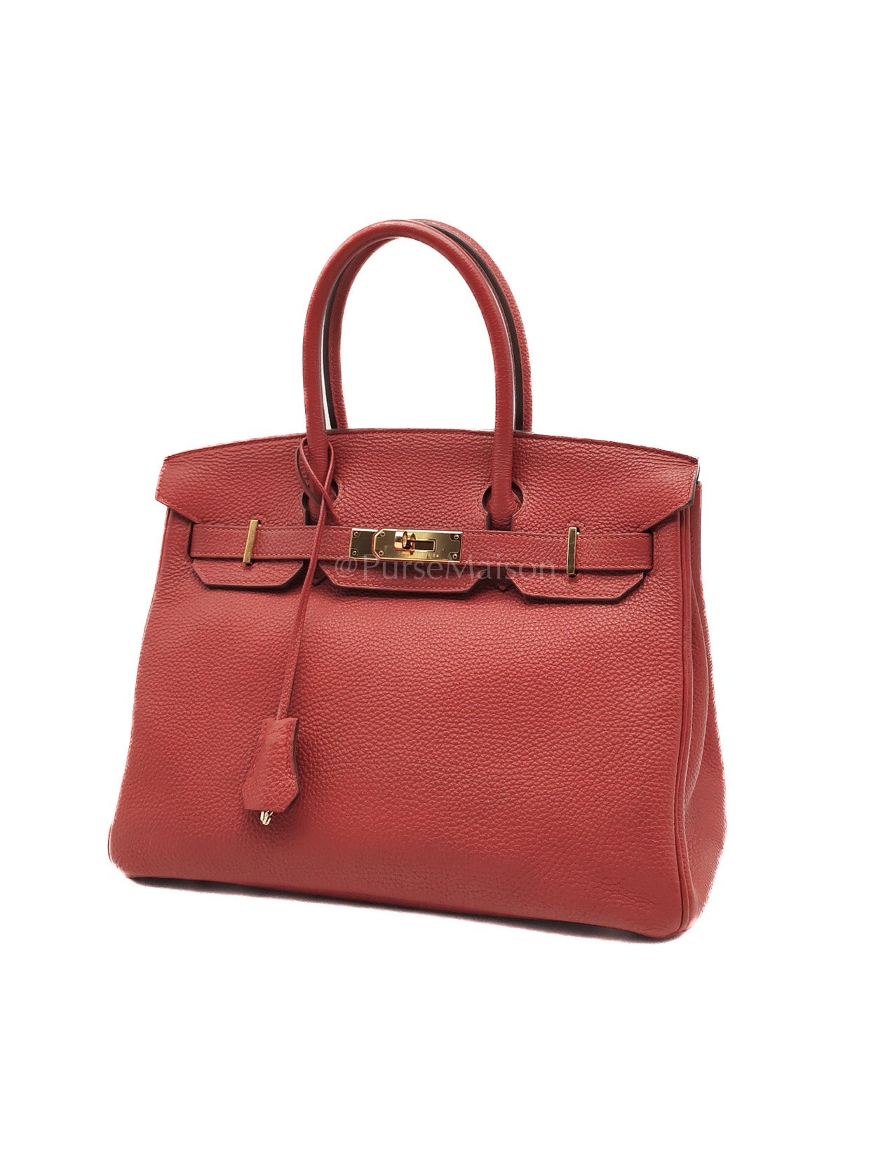 Birkin 30 in Red Togo Leather Gold Hardware Stamp T(2016) | Purse Maison Luxury Bags Shop
