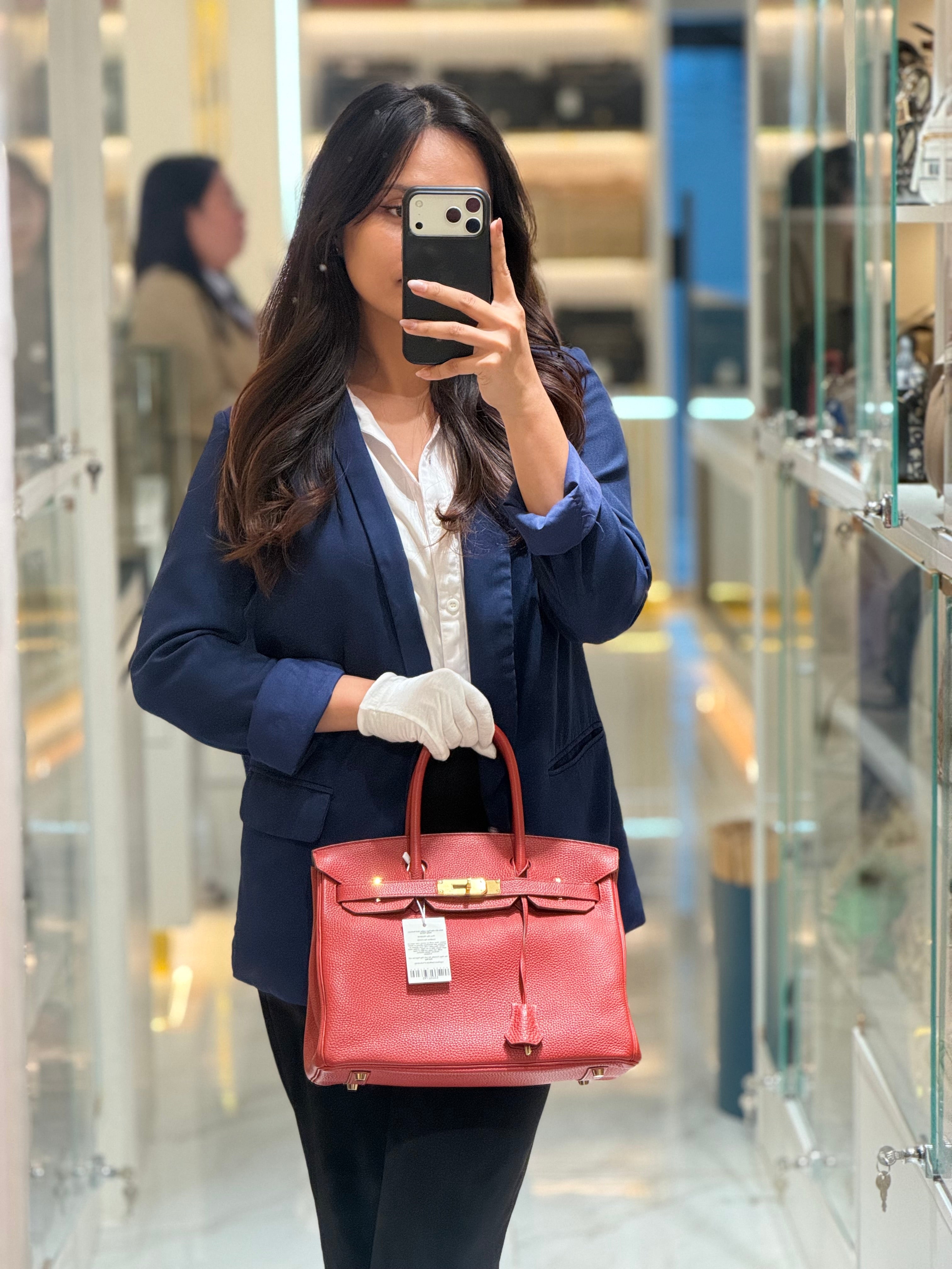 Hermes Birkin 30 in Red Togo Leather Gold Hardware Stamp T(2016) | Purse Maison Luxury Bags Shop
