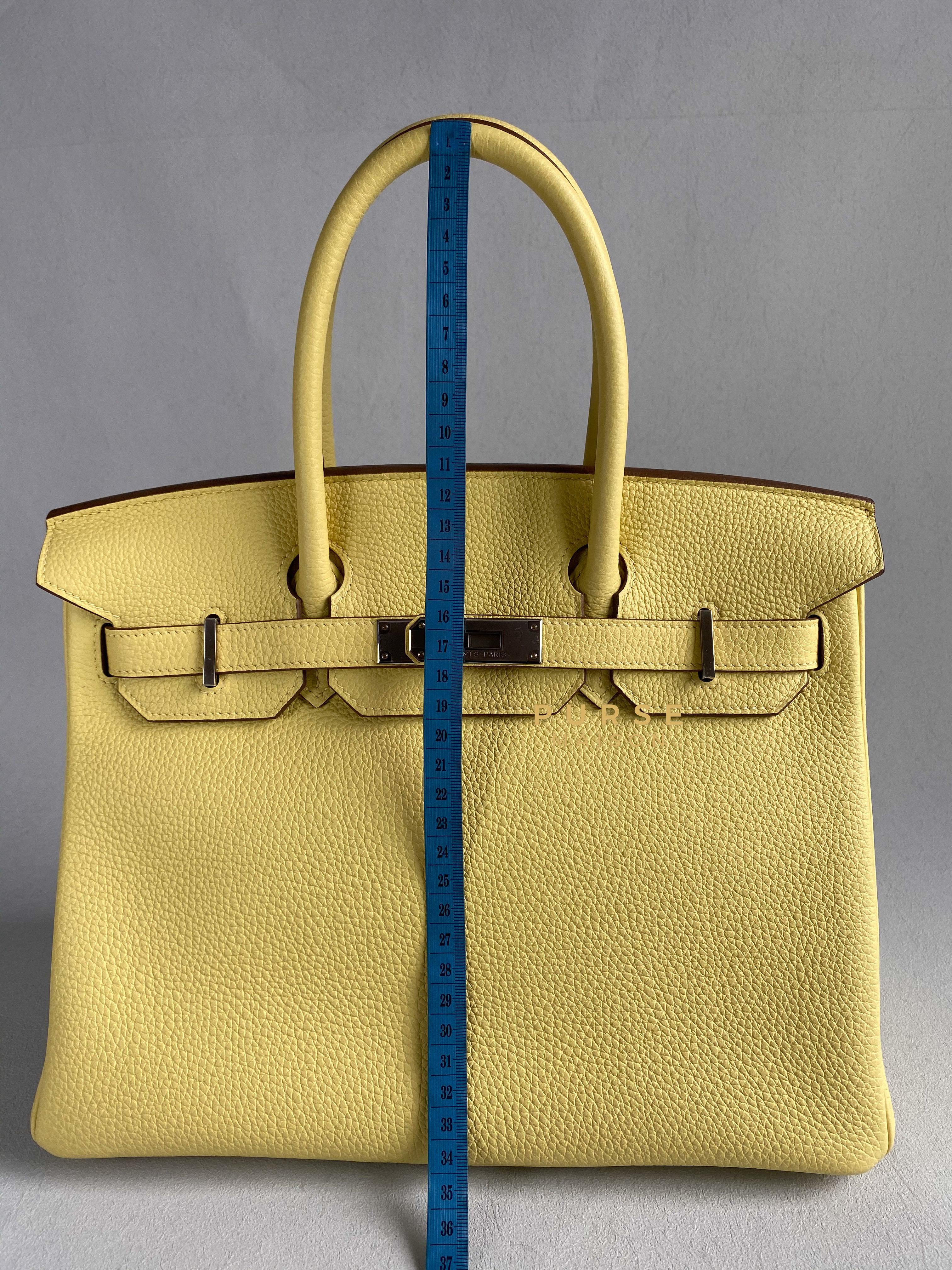 Hermes Birkin 30 Jaune Poussin Togo and Palladium Hardware (Stamp U) | Purse Maison Luxury Bags Shop