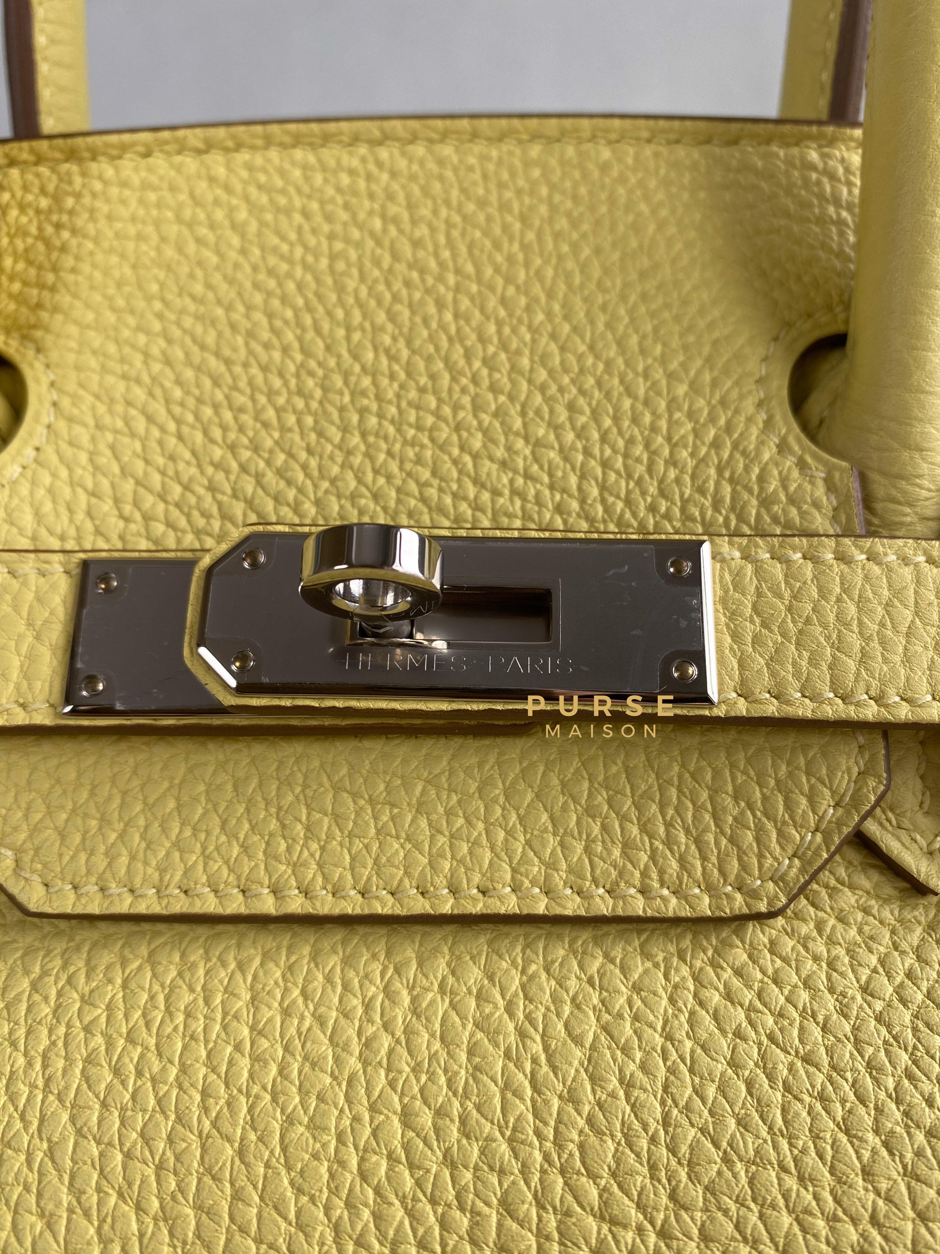Hermes Birkin 30 Jaune Poussin Togo and Palladium Hardware (Stamp U) | Purse Maison Luxury Bags Shop