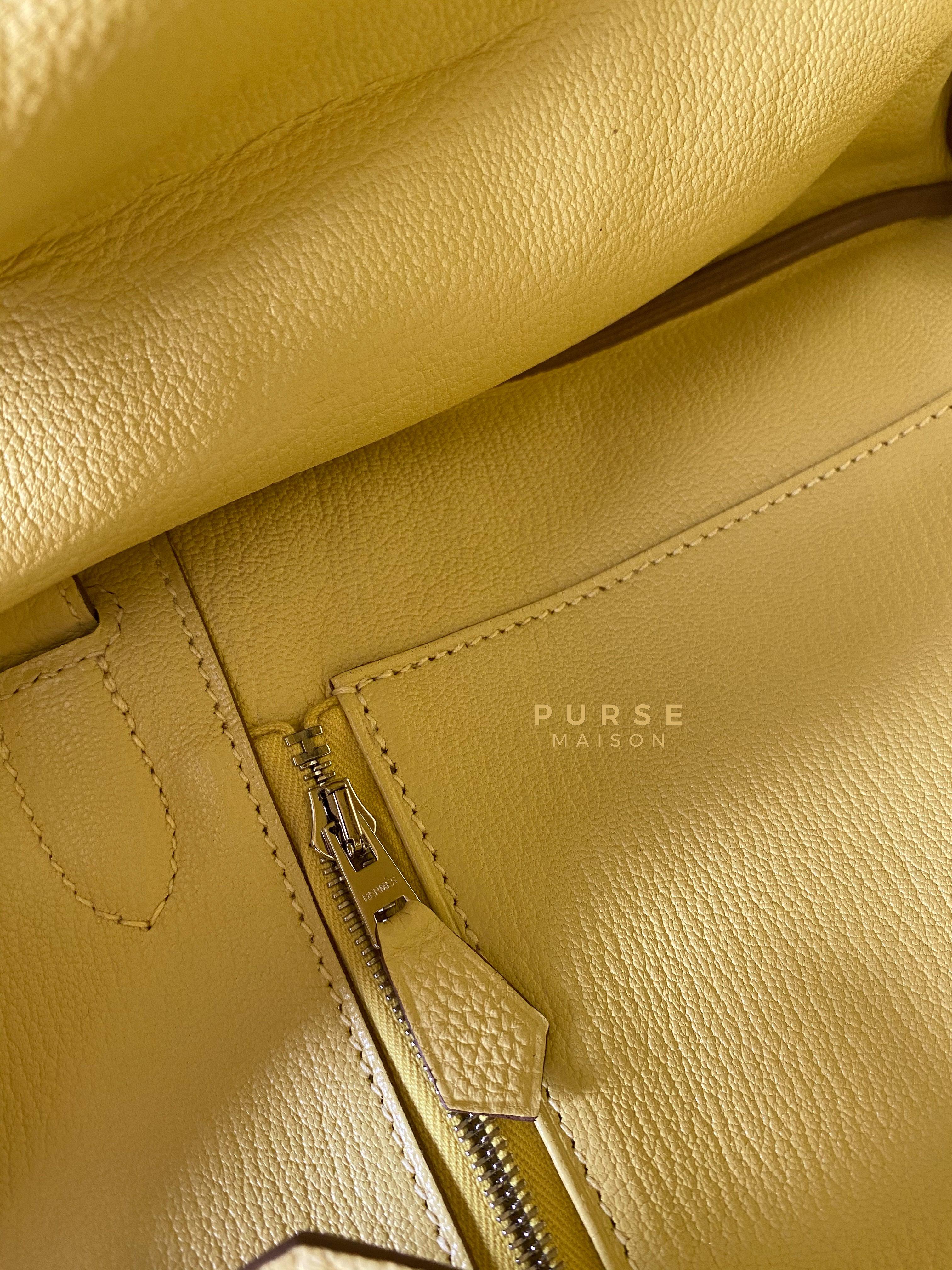 Hermes Birkin 30 Jaune Poussin Togo and Palladium Hardware (Stamp U) | Purse Maison Luxury Bags Shop