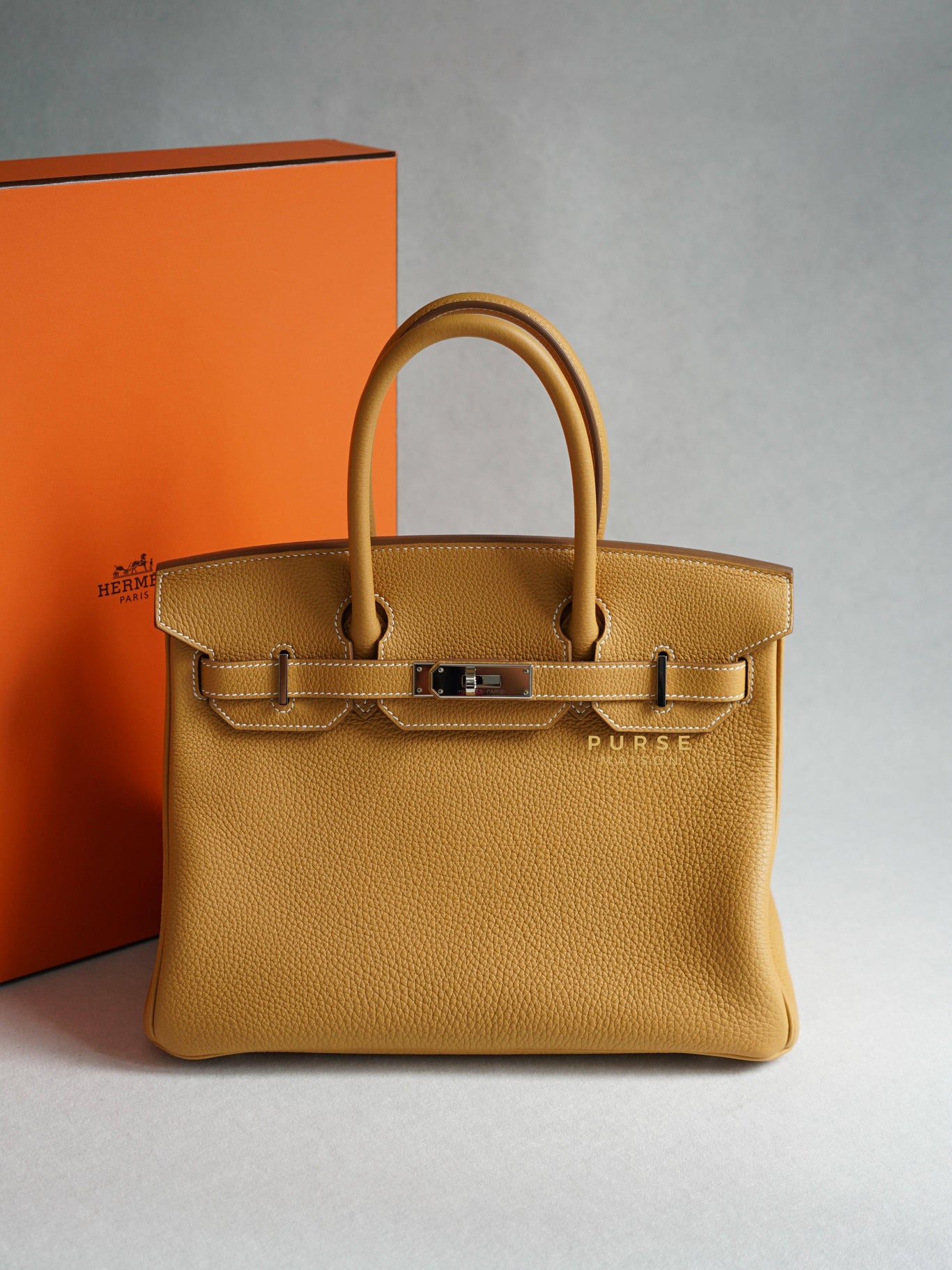 Hermes Birkin 30 Naturel Sable Togo and Palladium Hardware (Stamp B) | Purse Maison Luxury Bags Shop