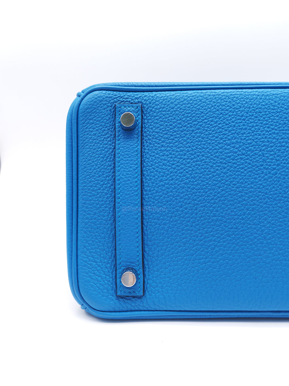 Hermes Birkin 30 Retourne Dual Color in Blue Zanzibar Verso and Milachite Togo Leather Palladium Hardware Stamp A(2017) | Purse Maison Luxury Bags Shop
