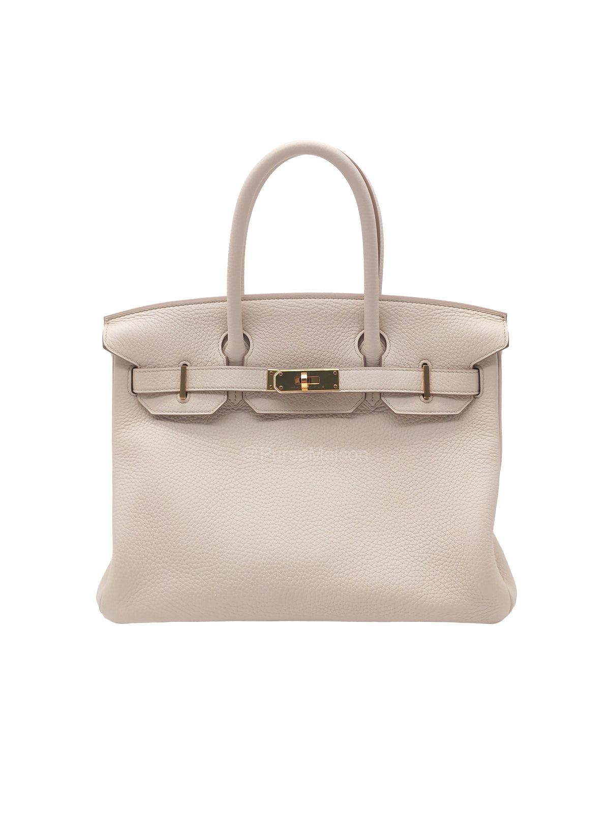 Hermes Birkin 30 Retourne in Nata Clemence Leather and Rose Gold Hardware Stamp D (2019) | Purse Maison Luxury Bags Shop