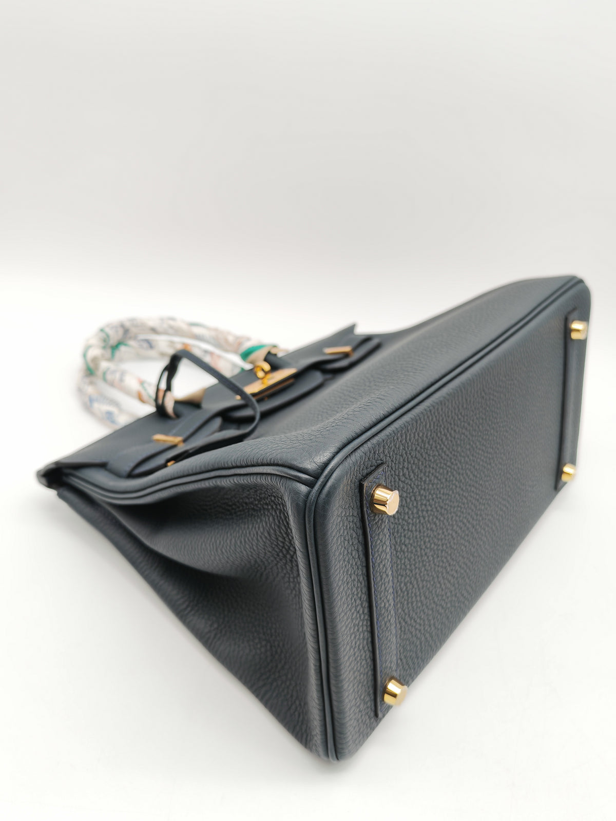 Hermes Birkin 30 Retourne in Vert Rousseau Togo Leather and Gold Hardware Stamp D (2019) | Purse Maison Luxury Bags Shop