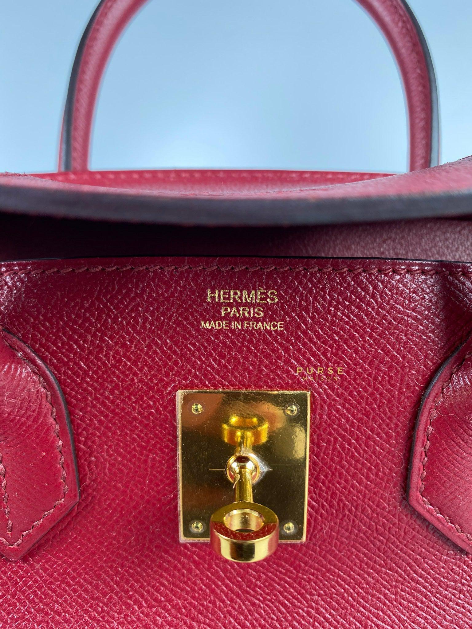 Hermes Birkin 30 Rouge Grenat Epsom Stamp X Gold Hardware