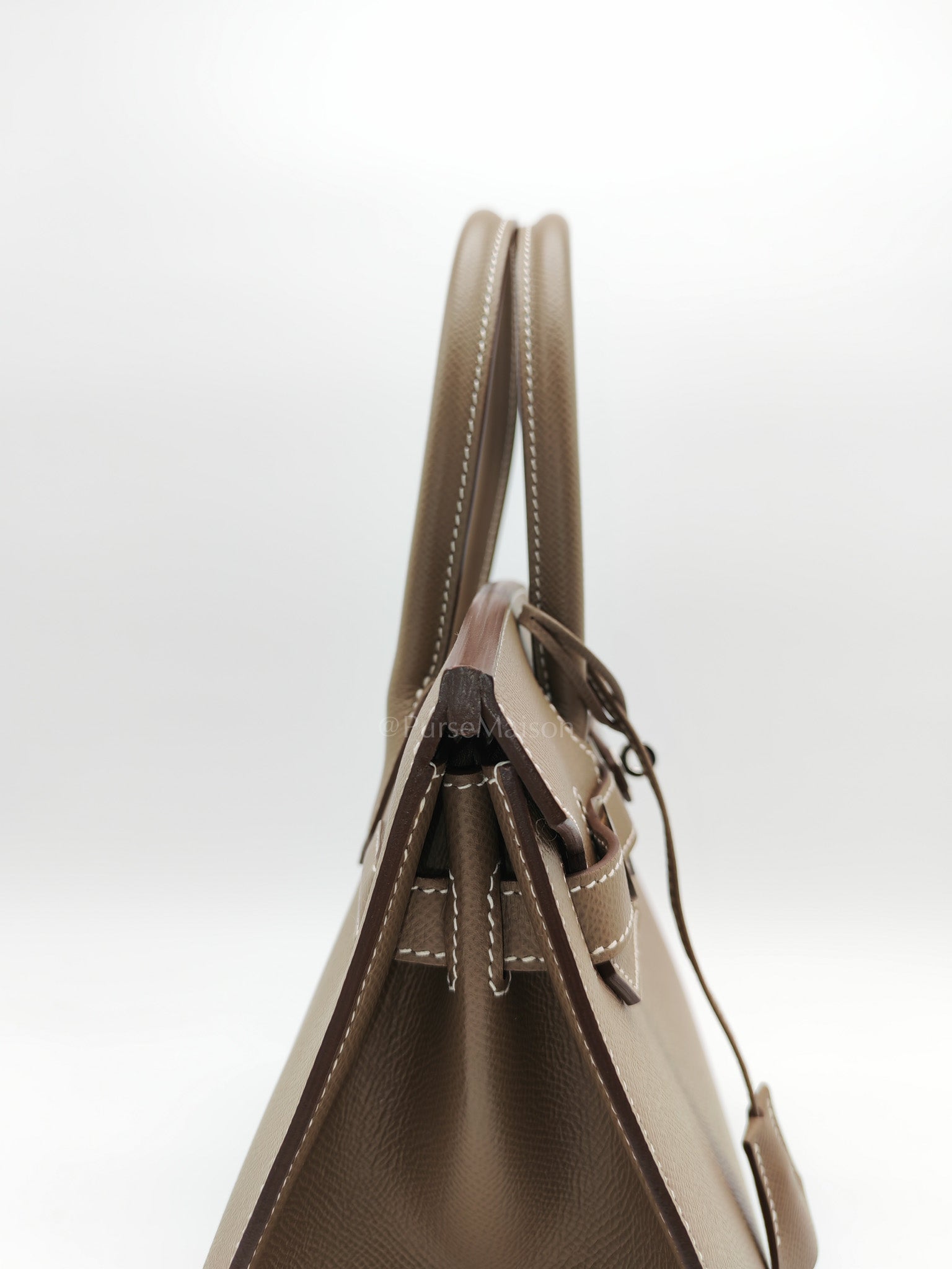 Hermes Birkin 30 Sellier in Etoupe Epsom Leather Palladium Hardware Stamp Y(2020) | Purse Maison Luxury Bags Shop