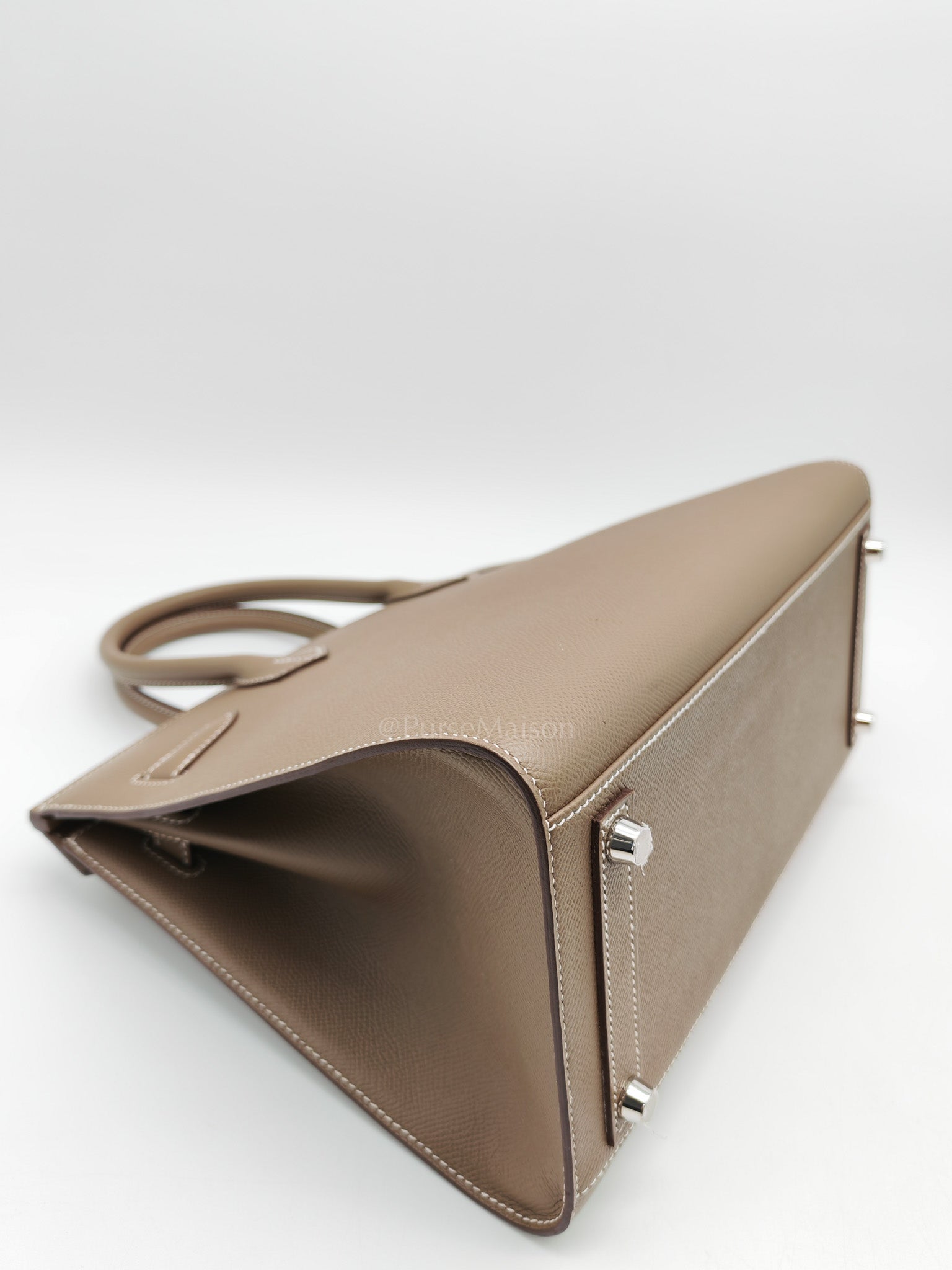 Hermes Birkin 30 Sellier in Etoupe Epsom Leather Palladium Hardware Stamp Y(2020) | Purse Maison Luxury Bags Shop