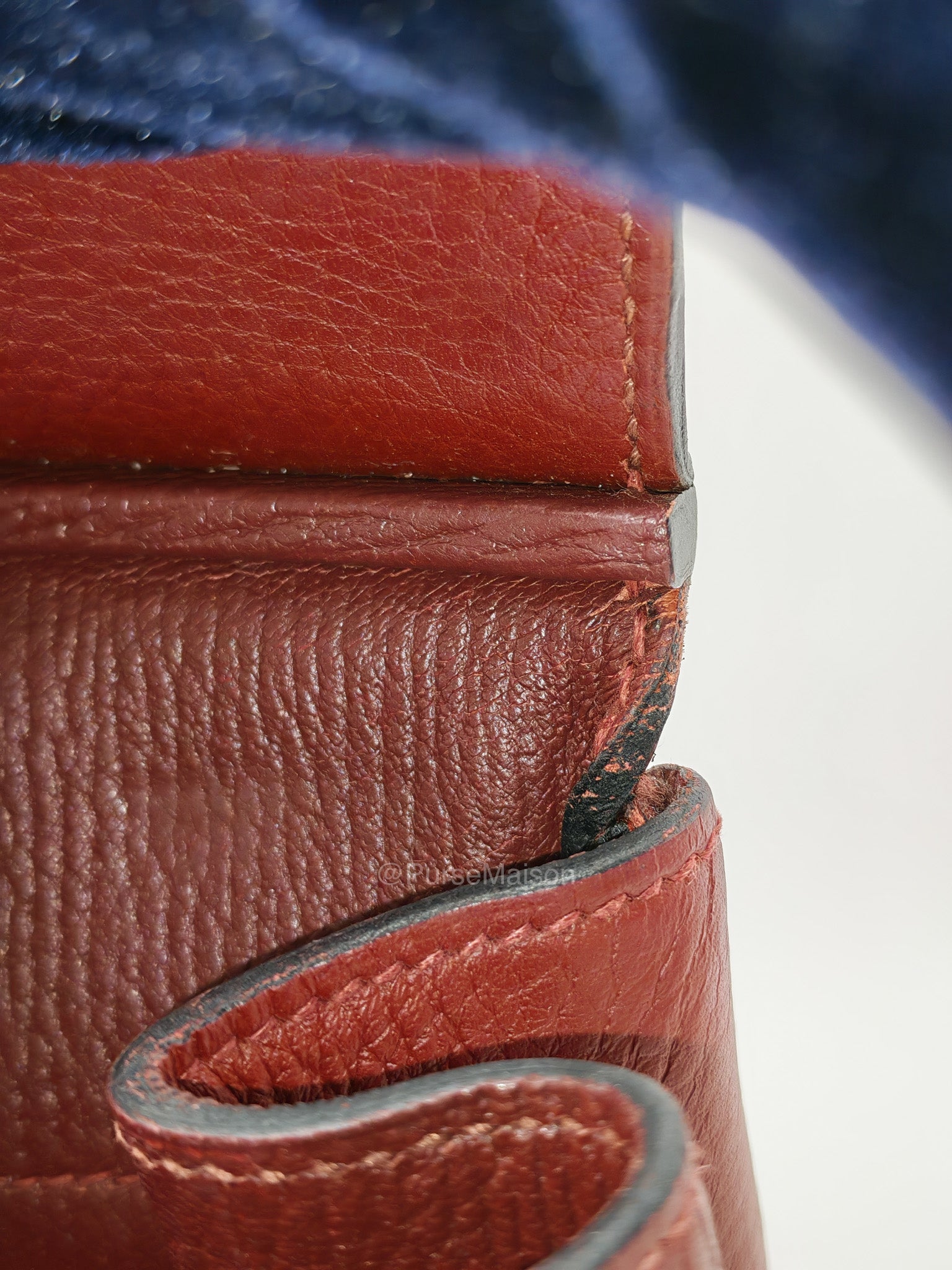 Hermes Birkin 35 in Rubis Clemence Leather Palladium Hardware Stamp Square P(2012) | Purse Maison Luxury Bags Shop
