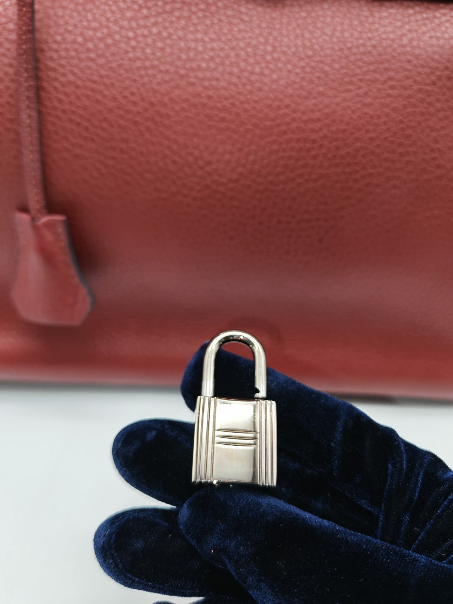 Hermes Birkin 35 in Rubis Clemence Leather Palladium Hardware Stamp Square P(2012) | Purse Maison Luxury Bags Shop