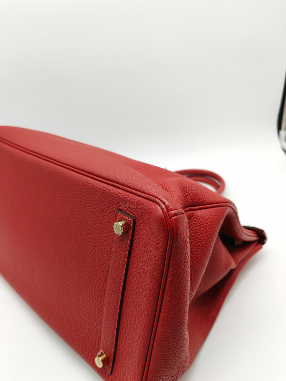 Hermes Birkin 35 Retourne in Rouge Togo Leather in Gold Hardware Stamp A (2017) | Purse Maison Luxury Bags Shop