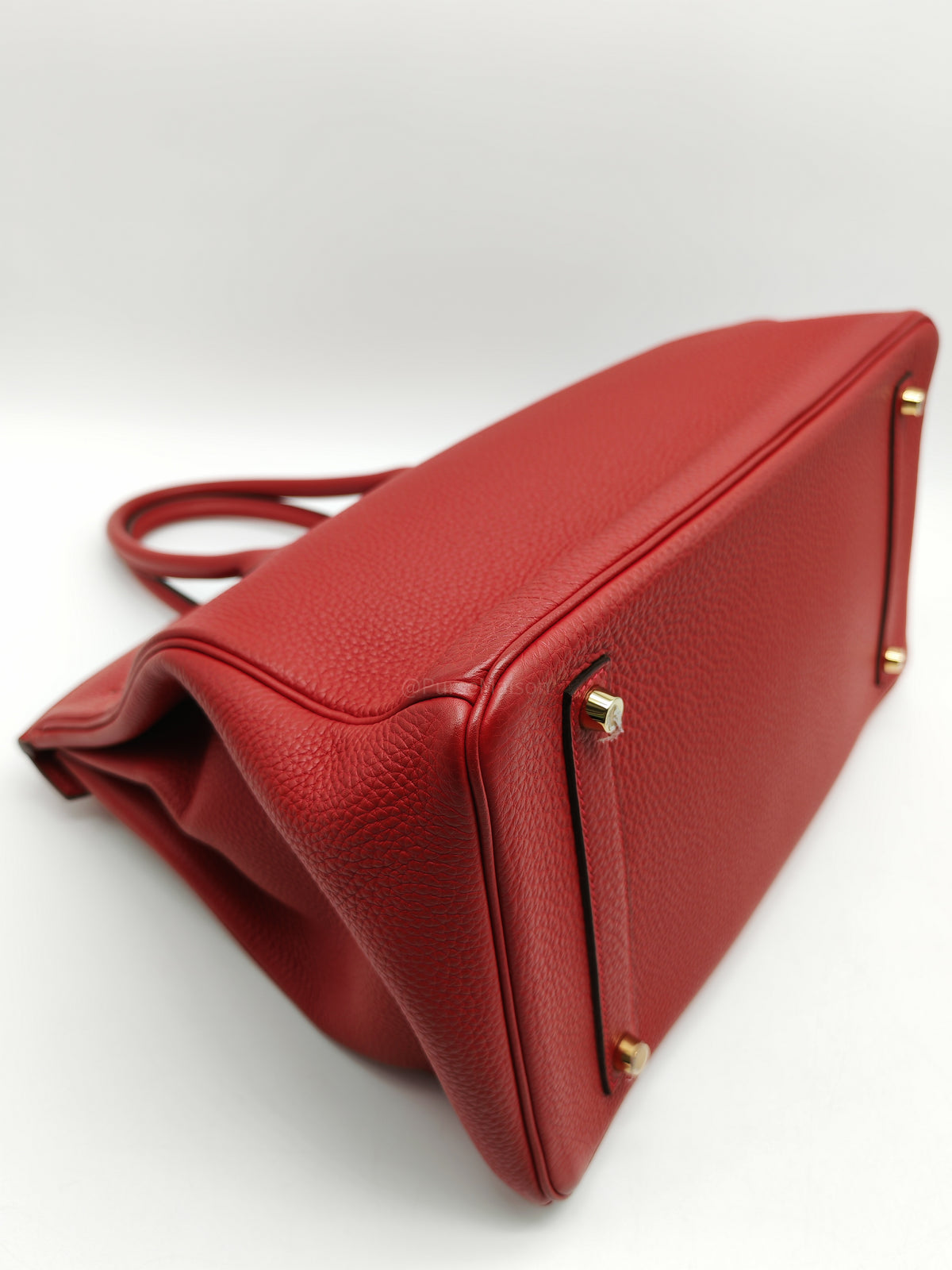 Hermes Birkin 35 Retourne in Rouge Togo Leather in Gold Hardware Stamp A (2017) | Purse Maison Luxury Bags Shop