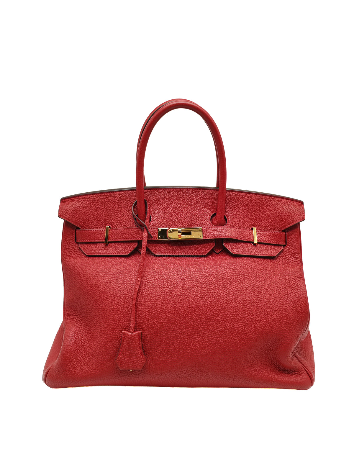 Hermes Birkin 35 Retourne in Rouge Togo Leather in Gold Hardware Stamp A (2017) | Purse Maison Luxury Bags Shop