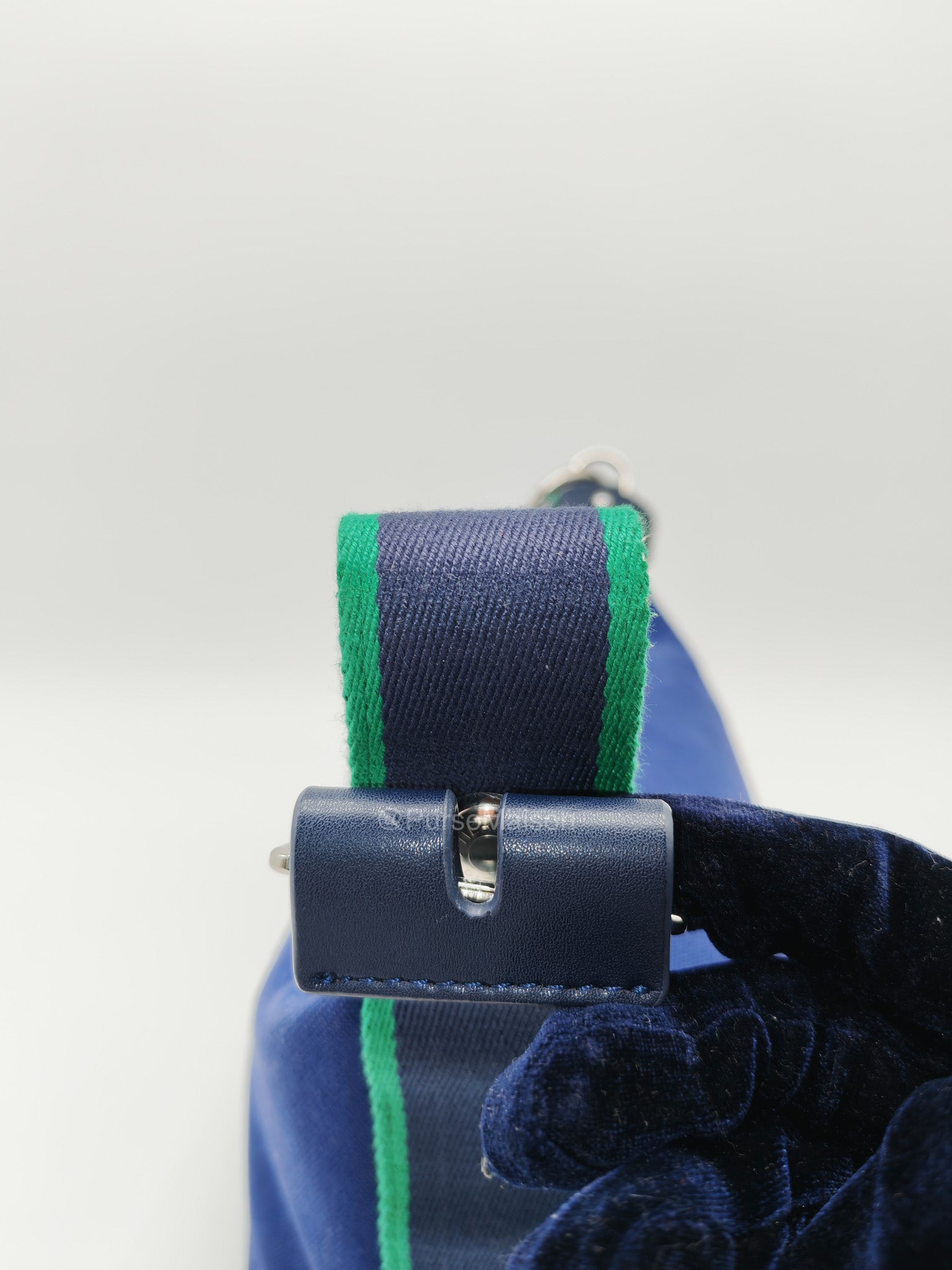 Hermes Bride-A-Brac Toiletry Vanity Case in Blue/Green Cotton Canvas and Palladium Hardware | Purse Maison Luxury Bags Shop