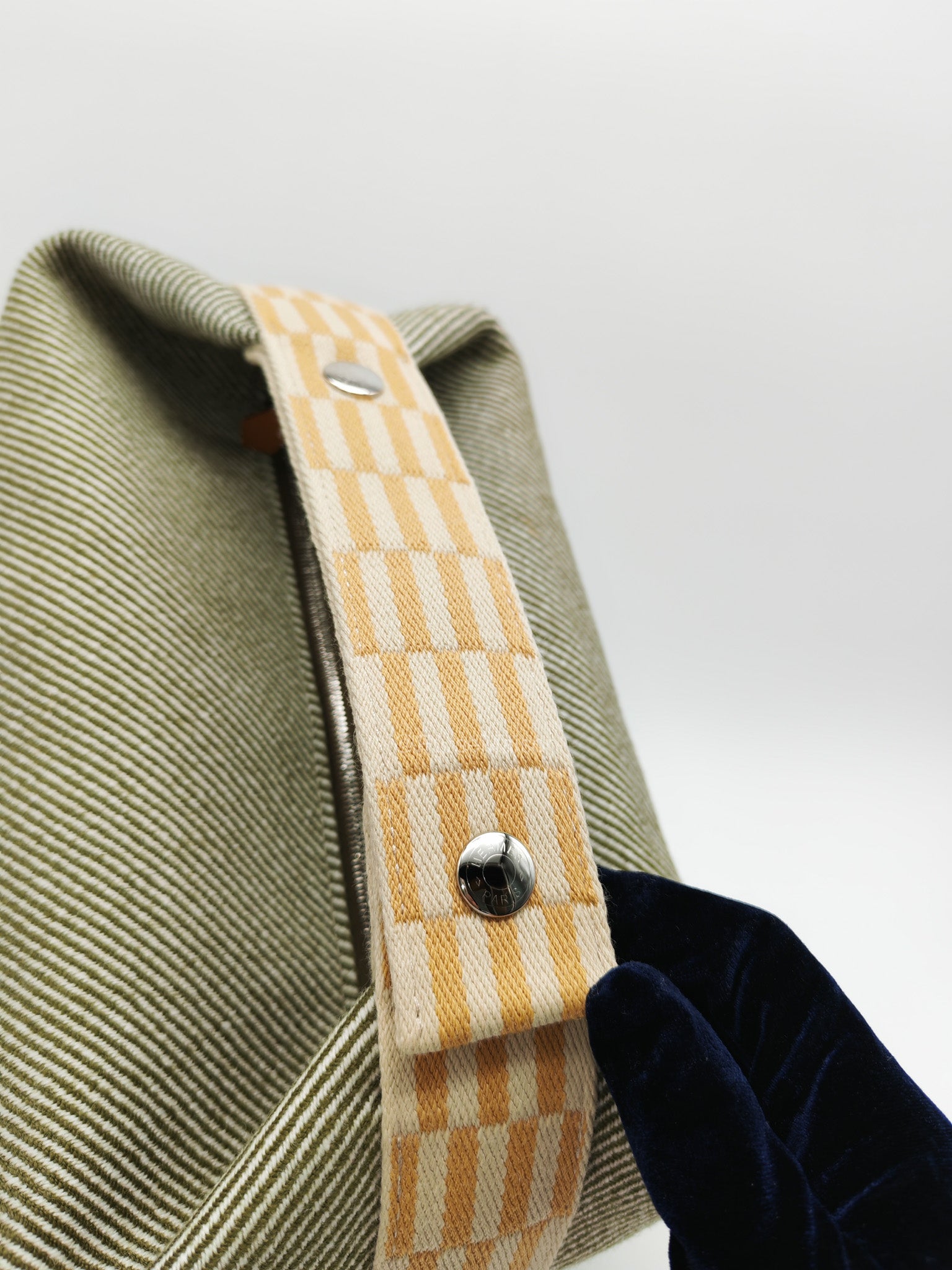 Hermes Bride-A-Brac Travel Case in Green H Natte Wool Canvas | Purse Maison Luxury Bags Shop