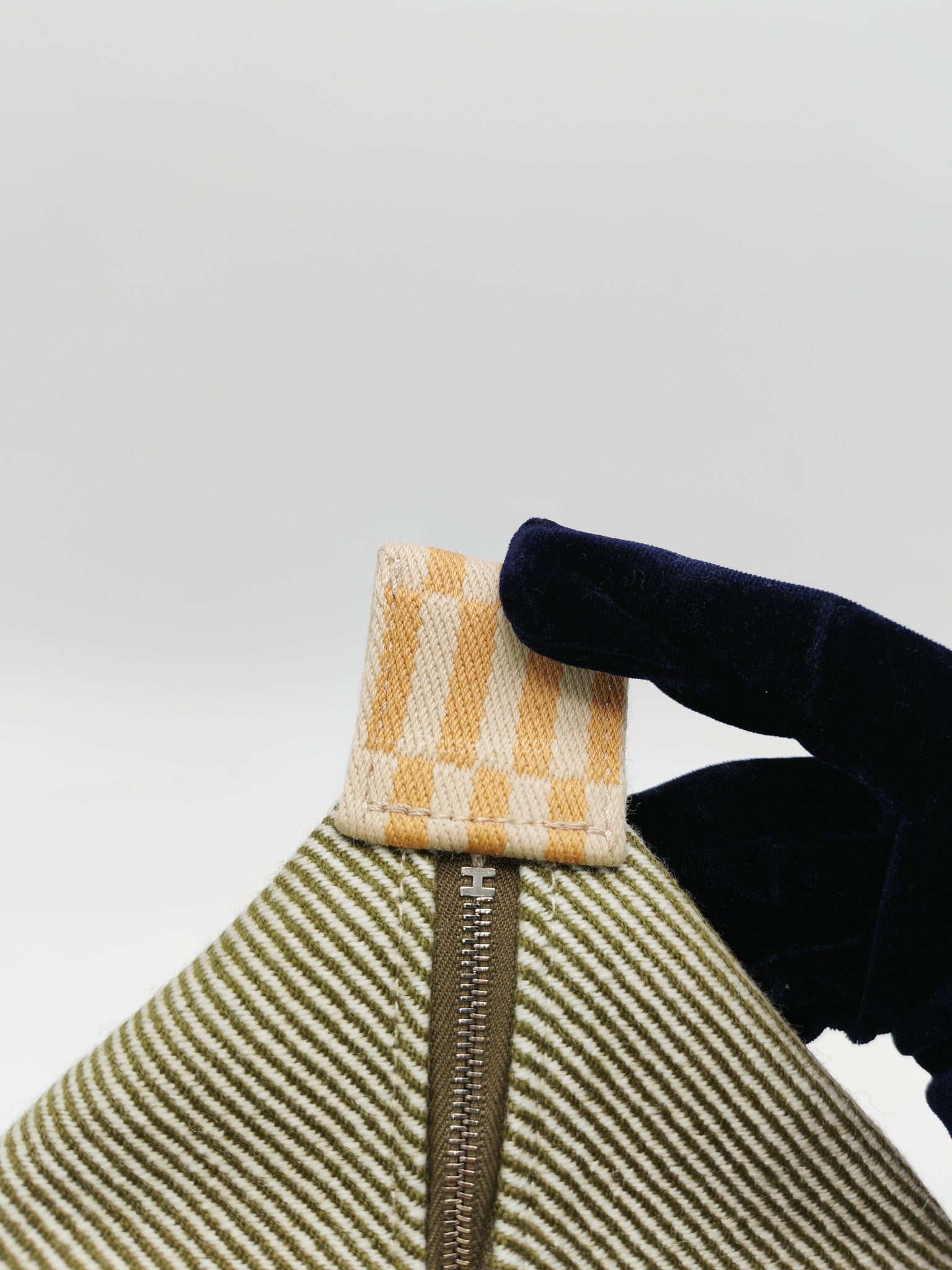 Hermes Bride-A-Brac Travel Case in Green H Natte Wool Canvas | Purse Maison Luxury Bags Shop