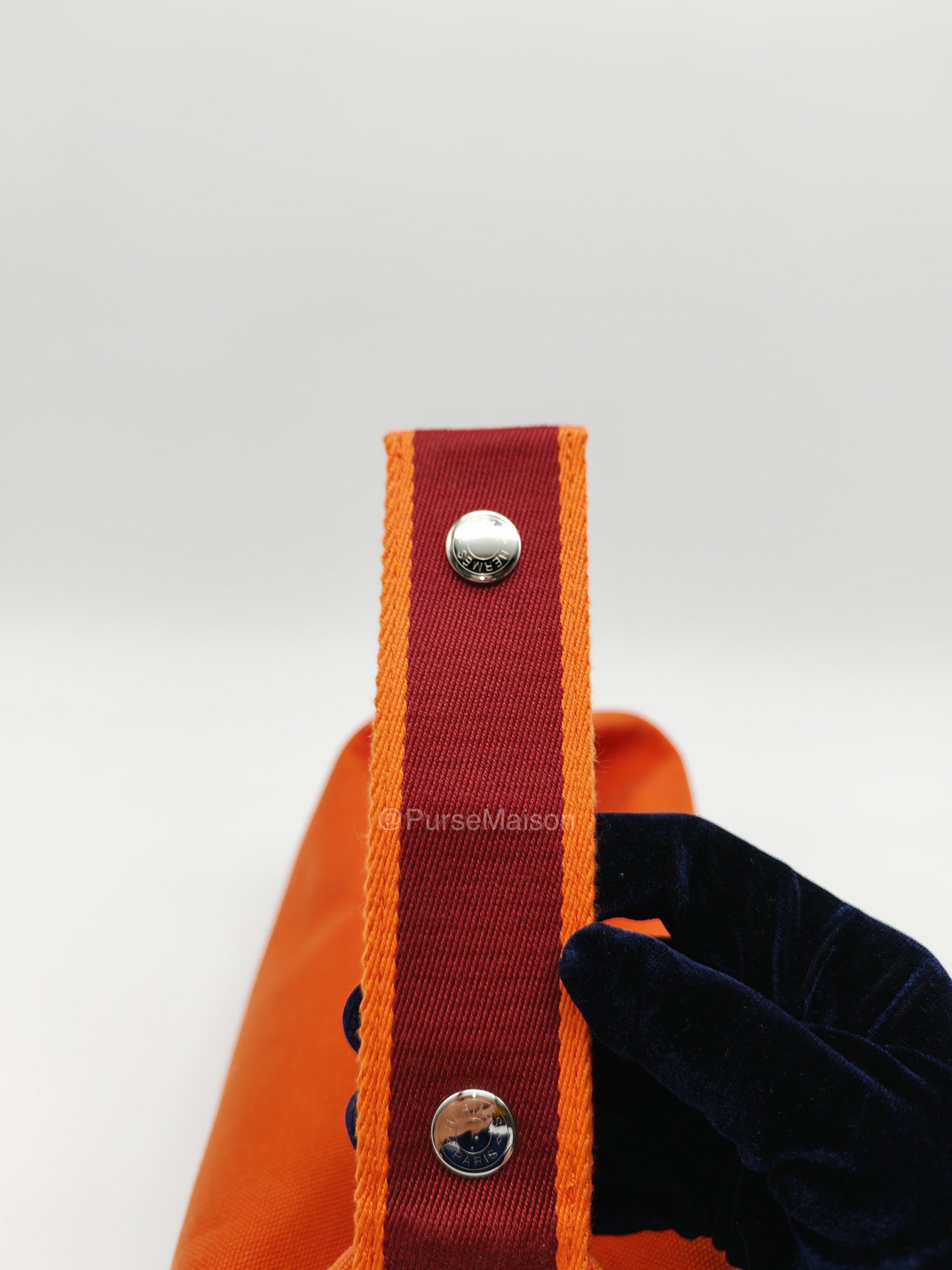 Hermes Bride-a-Brac Vanity Case in Orange Toile Canvas and Palladium Hardware | Purse Maison Luxury Bags Shop