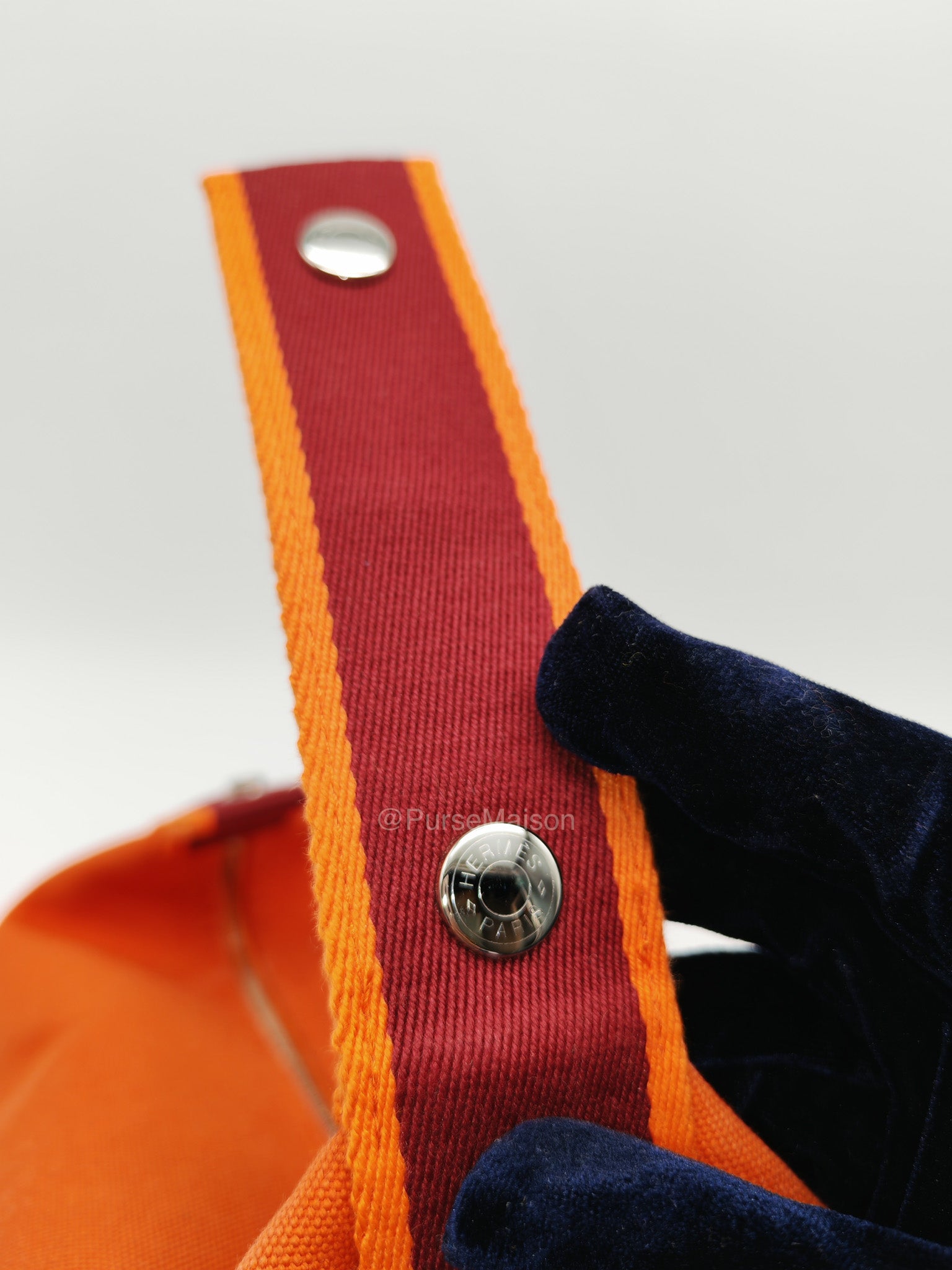 Hermes Bride-a-Brac Vanity Case in Orange Toile Canvas and Palladium Hardware | Purse Maison Luxury Bags Shop