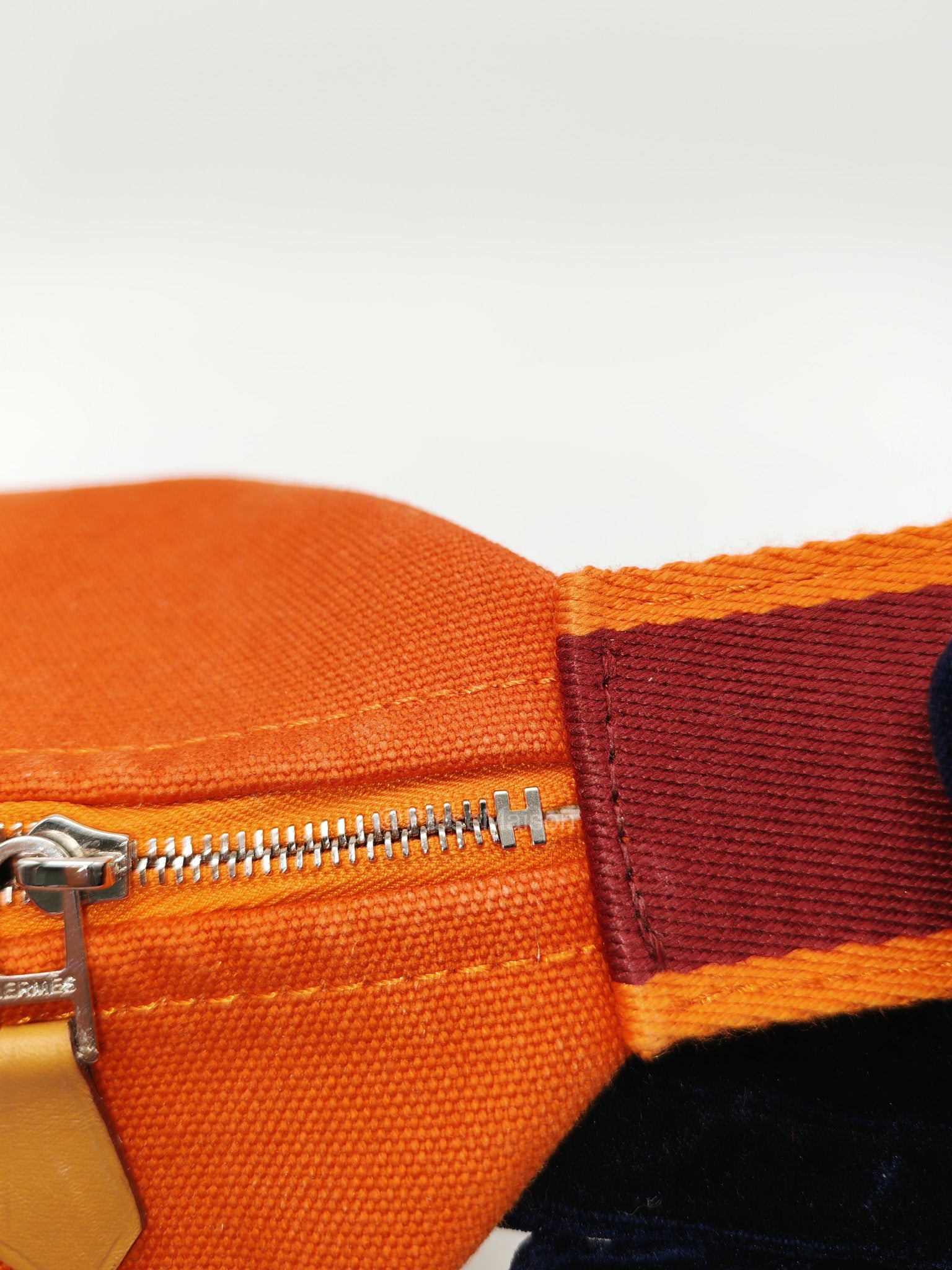 Hermes Bride-a-Brac Vanity Case in Orange Toile Canvas and Palladium Hardware | Purse Maison Luxury Bags Shop