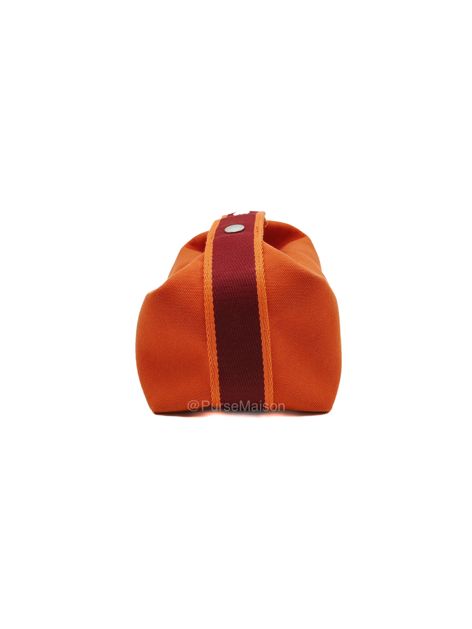 Hermes Bride-a-Brac Vanity Case in Orange Toile Canvas and Palladium Hardware | Purse Maison Luxury Bags Shop