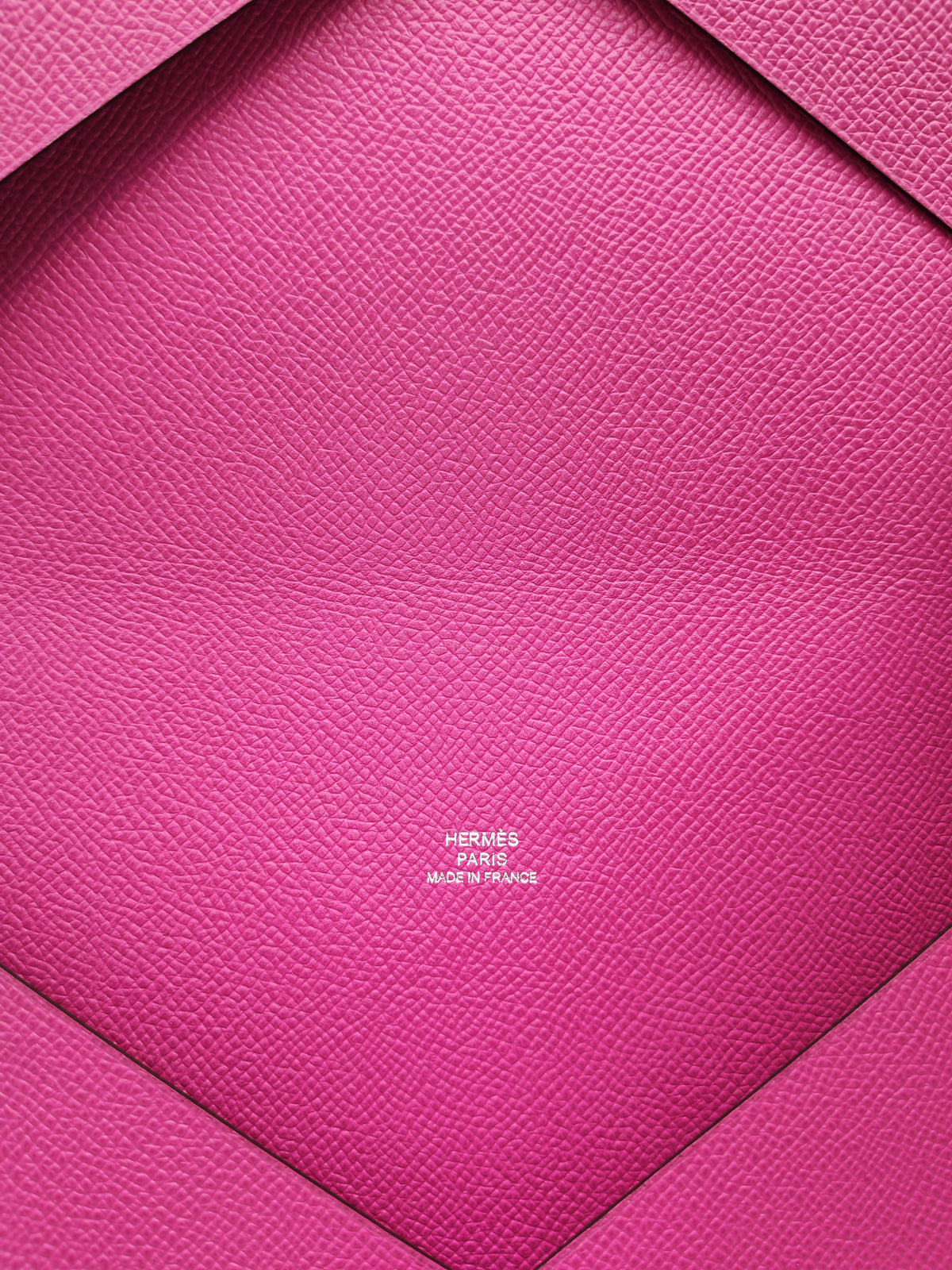 Hermes Calvi Pouch in Rose Pourpre Epsom Leather and Palladium Hardware Stamp C (2018) | Purse Maison Luxury Bags Shop