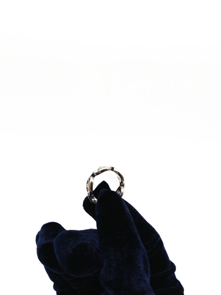 Chaine d'Ancre Enchainee Sterling Silver Ring Size 53 (17.5 mm) | Purse Maison Luxury Bags Shop