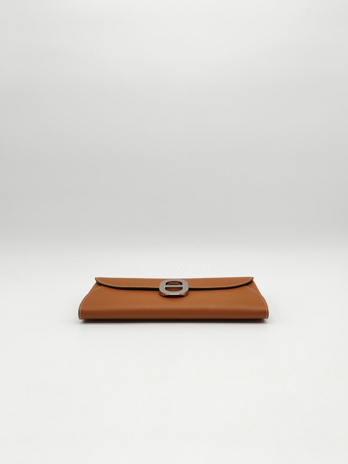 Maillon Wallet To Go in Gold Epsom Leather & Palladium Hardware Stamp B (2023) | Purse Maison Luxury Bags Shop