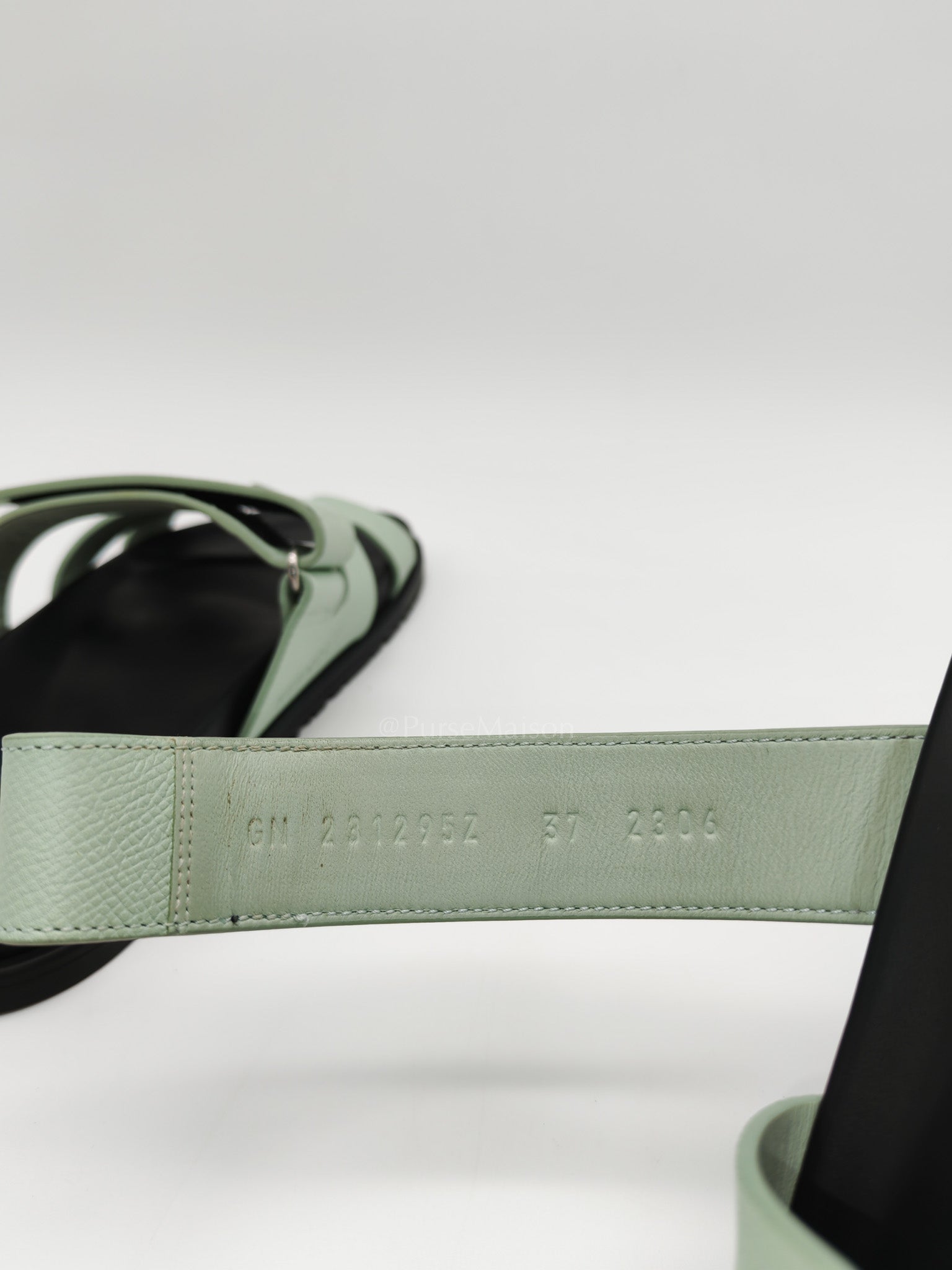 Chypre in Vert Jade Green Epsom Leather Size 37 EU (24cm) | Purse Maison Luxury Bags Shop