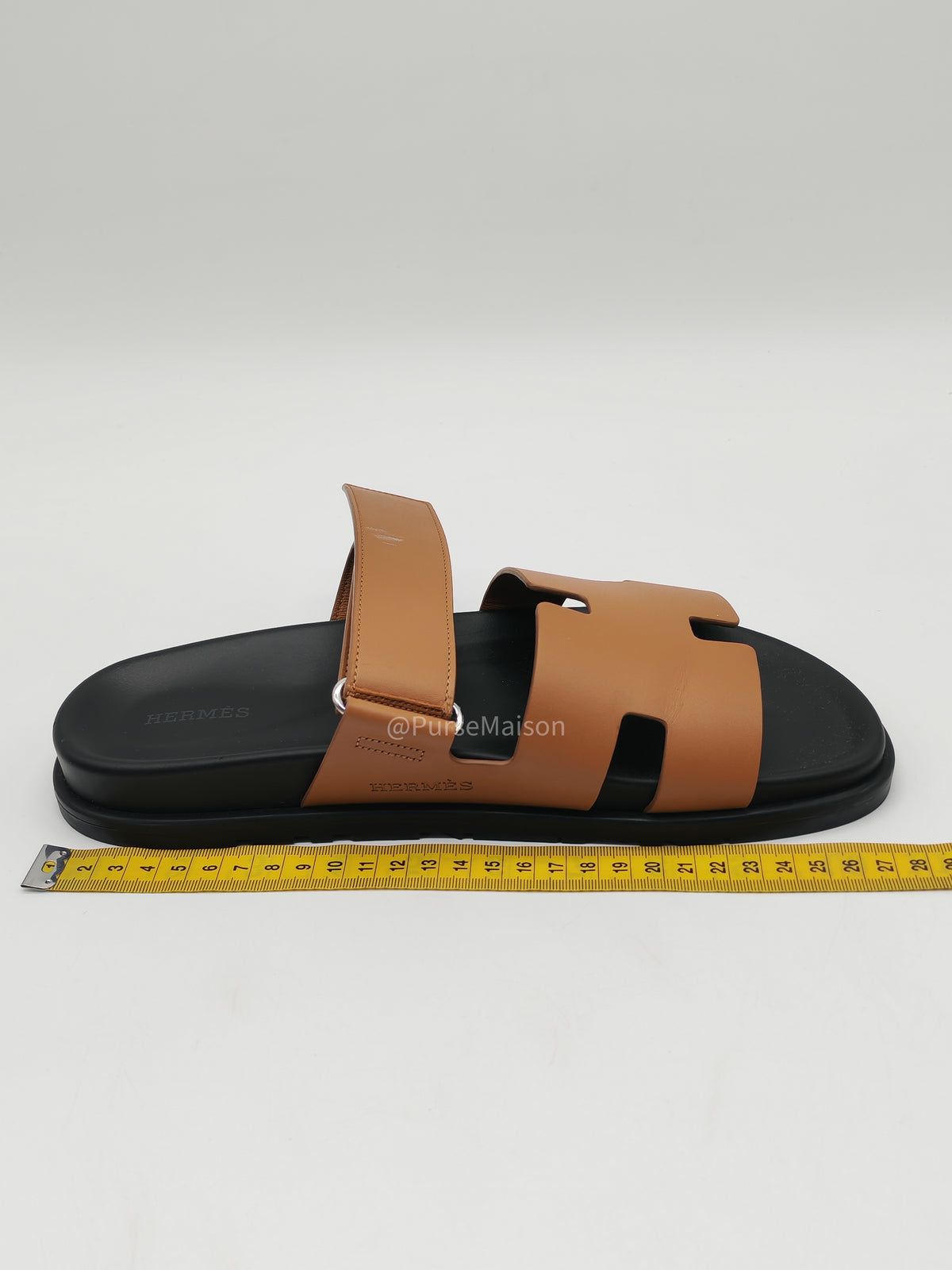 Hermes Chypre Sandal in Gold Calfskin Leather Sandals Size 41 EU (26cm) | Purse Maison Luxury Bags Shop